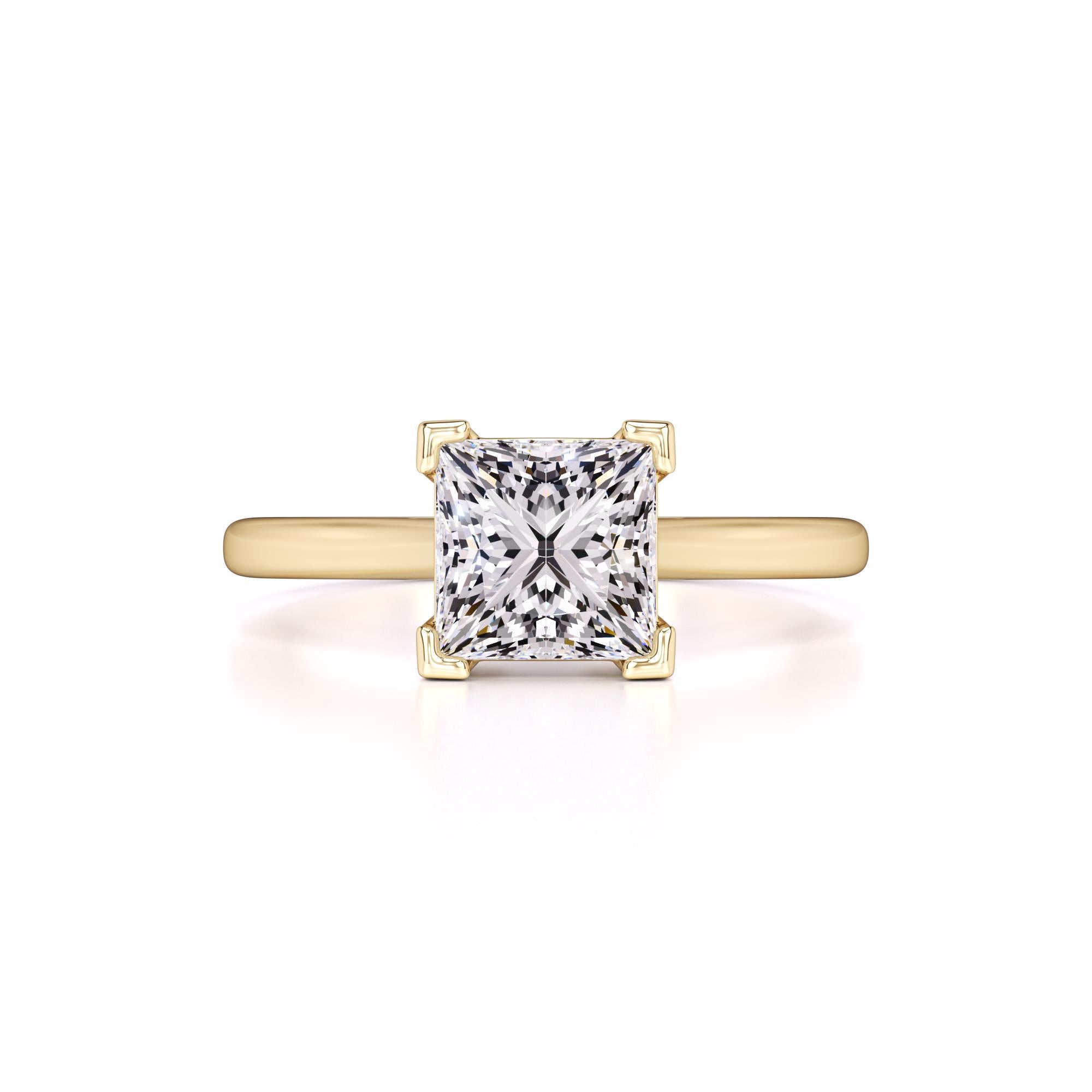Charlee Moissanite Ring | Yellow Gold | 1