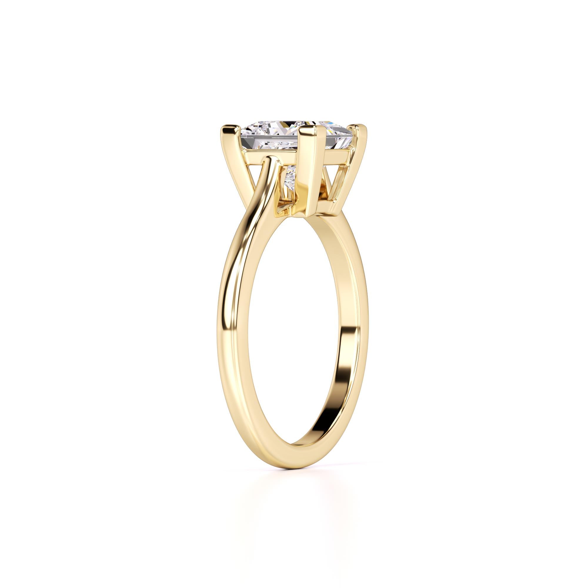 Charlee Lab Grown Diamond Ring | Yellow Gold | 3