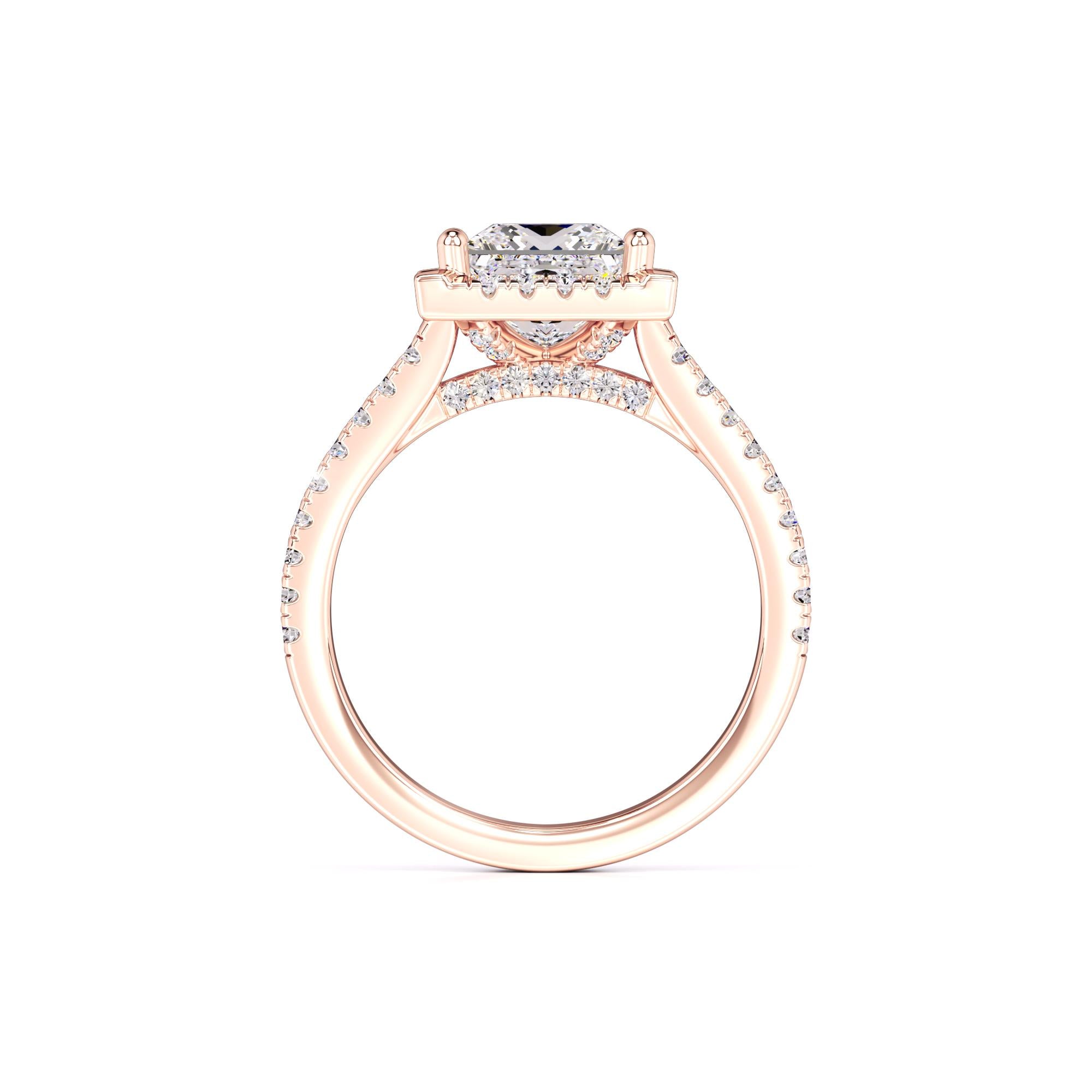 Dallas Moissanite & Lab Grown Diamond Ring | Rose Gold | 4