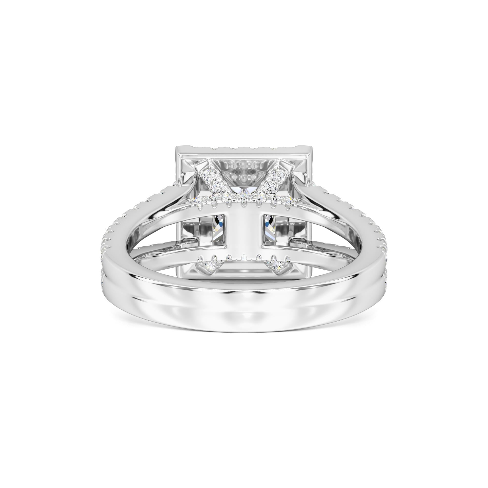 Dallas Moissanite & Lab Grown Diamond Ring | White Gold | 3