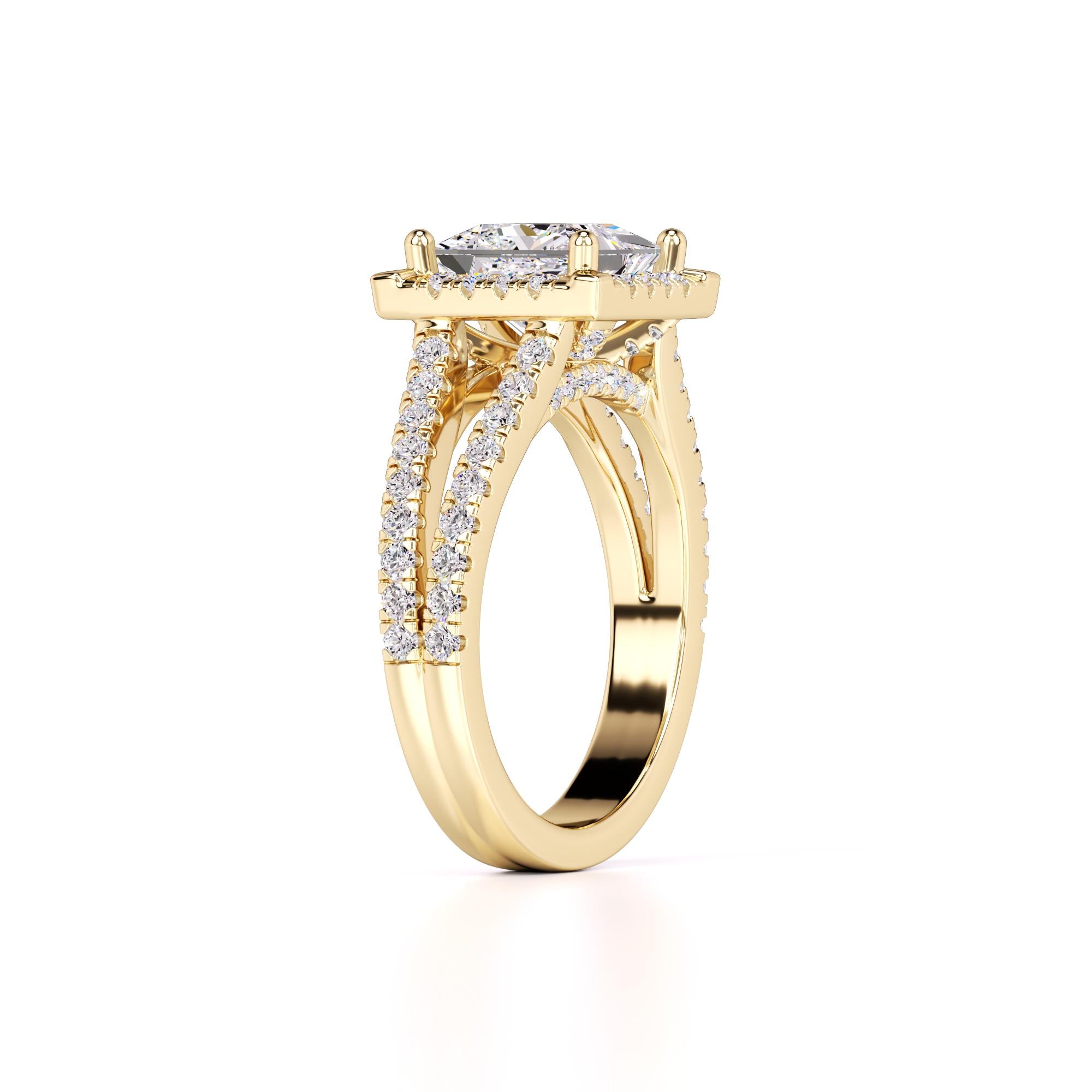 Dallas Lab Grown Diamond Ring | Yellow Gold | 3