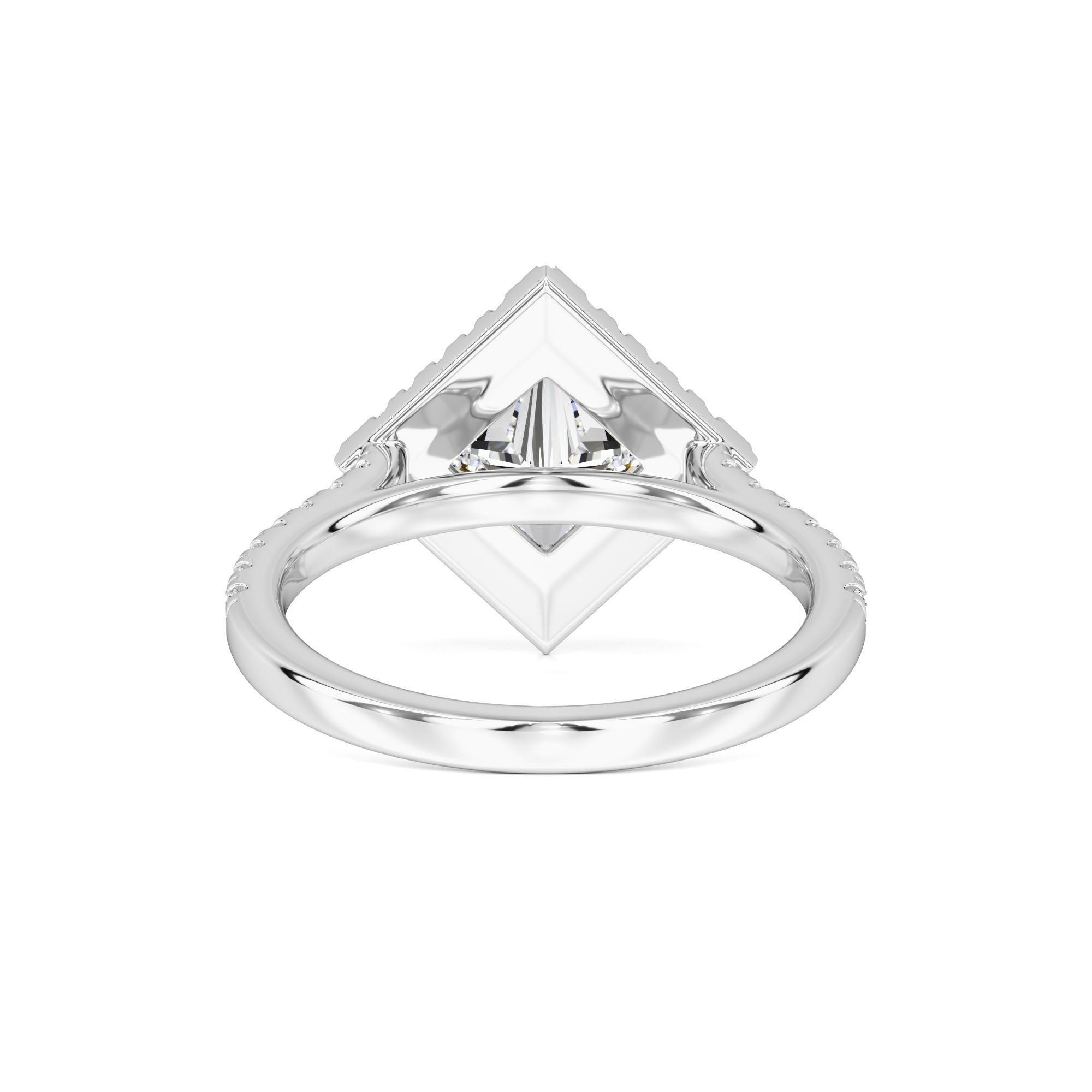 Ember Moissanite & Lab Grown Diamond Ring | White Gold | 3