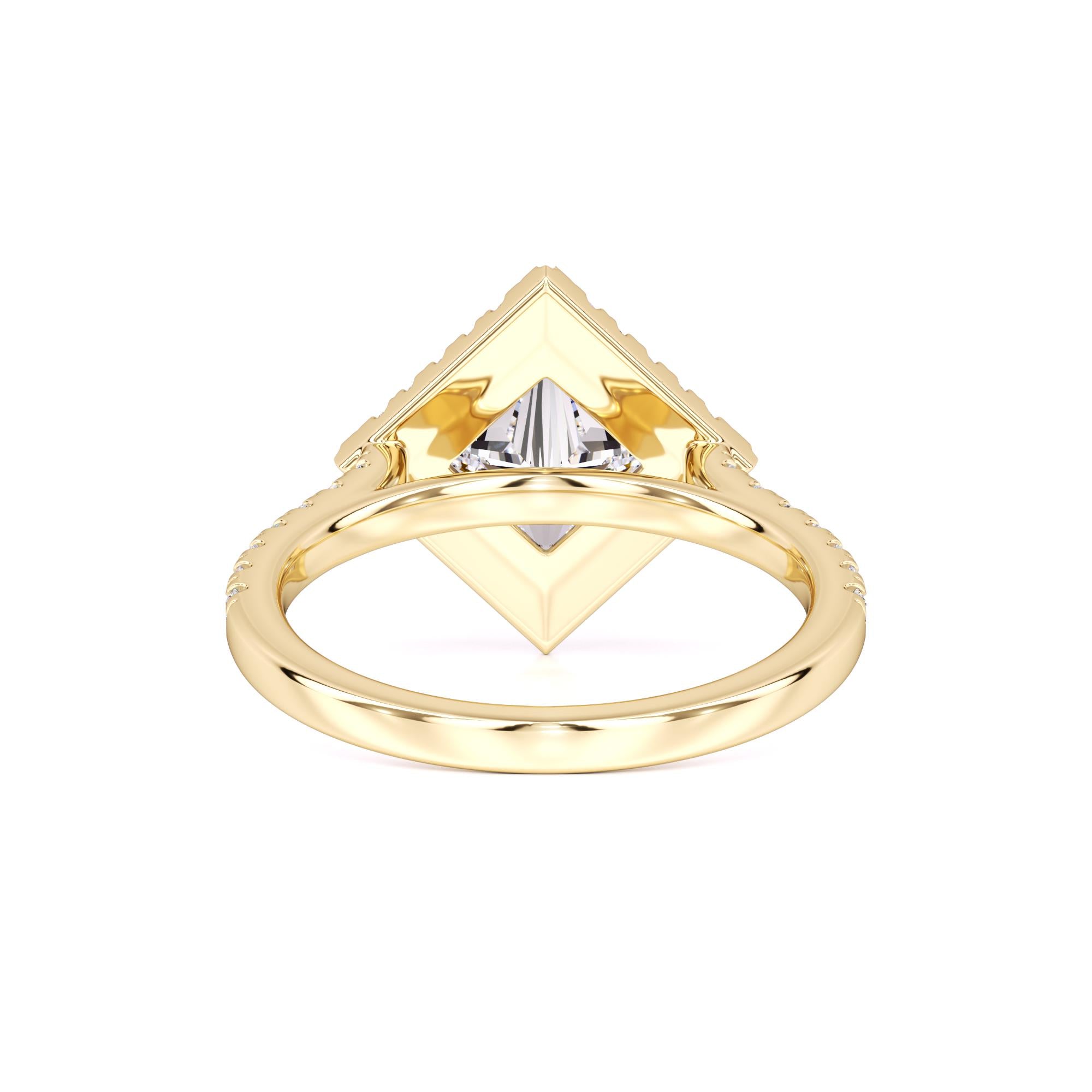 Ember Moissanite & Lab Grown Diamond Ring | Yellow Gold | 3