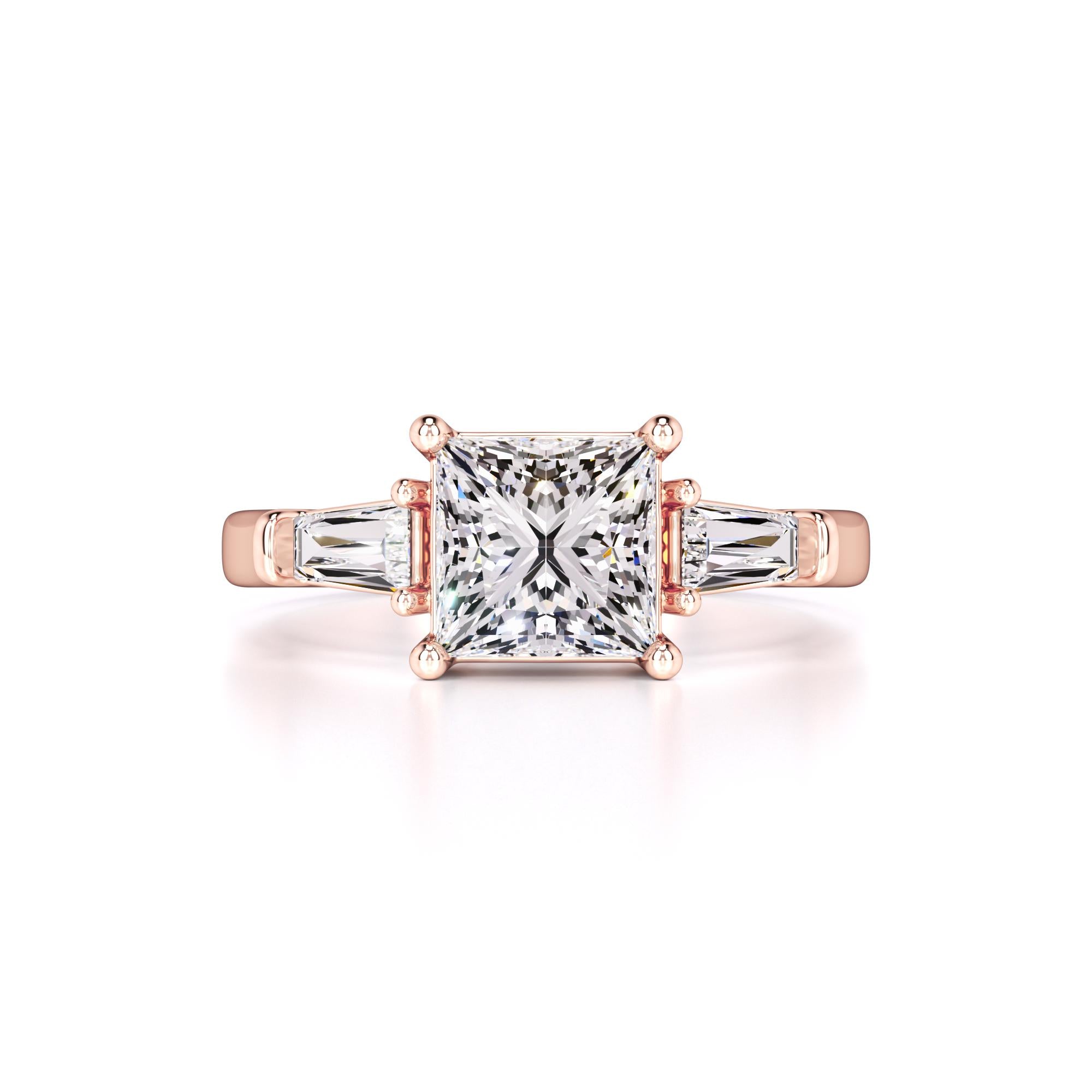 Kora Moissanite & Lab Grown Diamond Ring | Rose Gold | 1