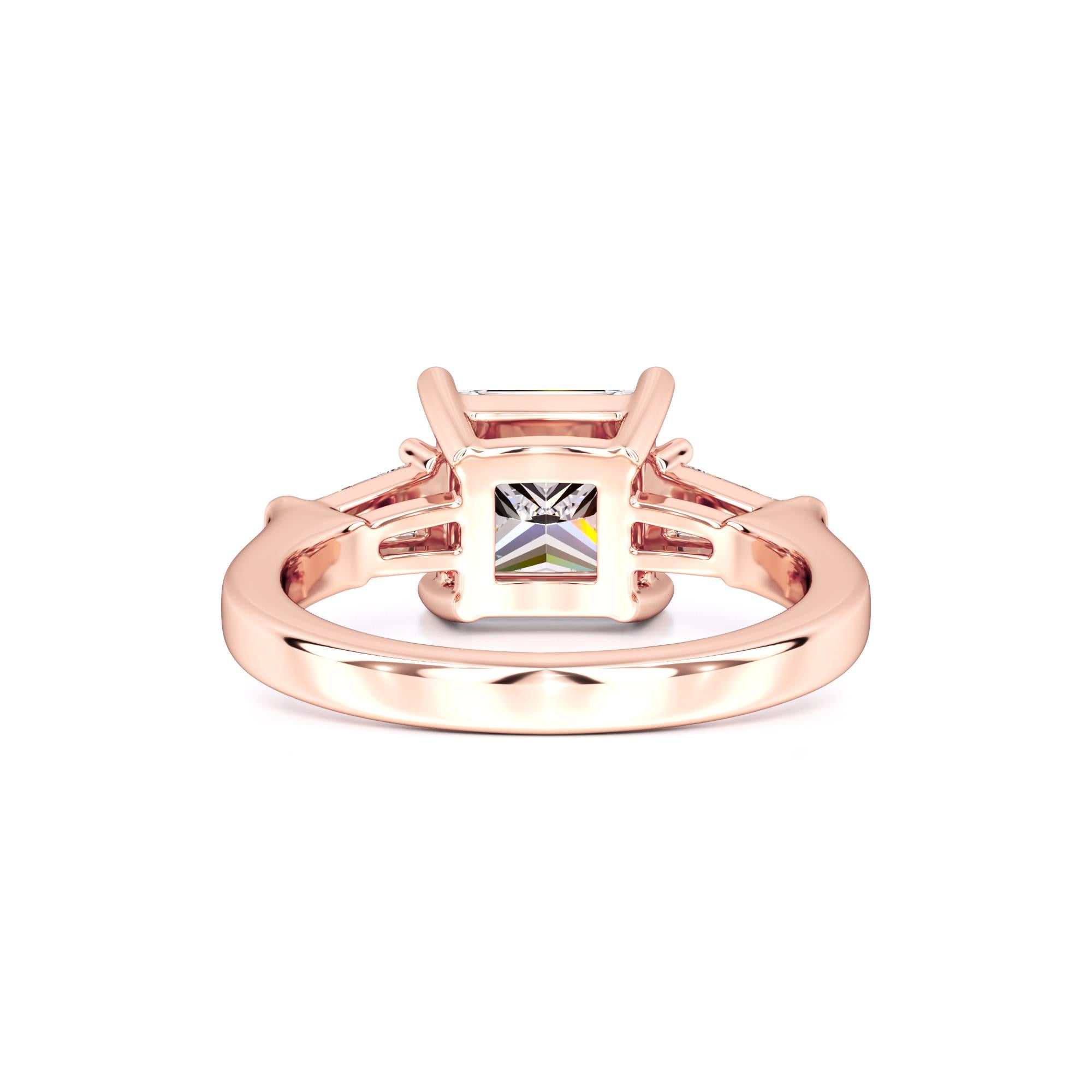 Kora Moissanite & Lab Grown Diamond Ring | Rose Gold | 3