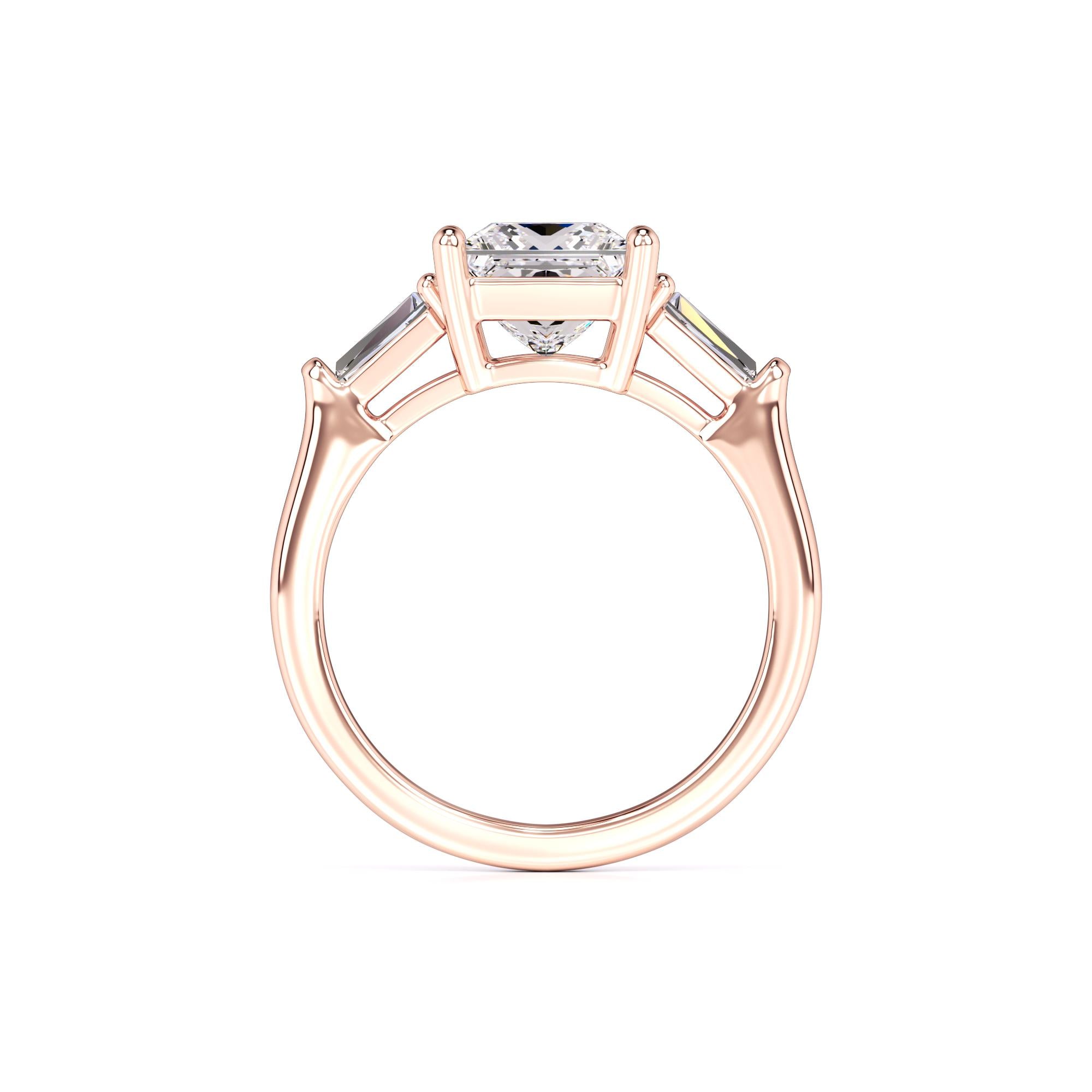 Kora Moissanite & Lab Grown Diamond Ring | Rose Gold | 4