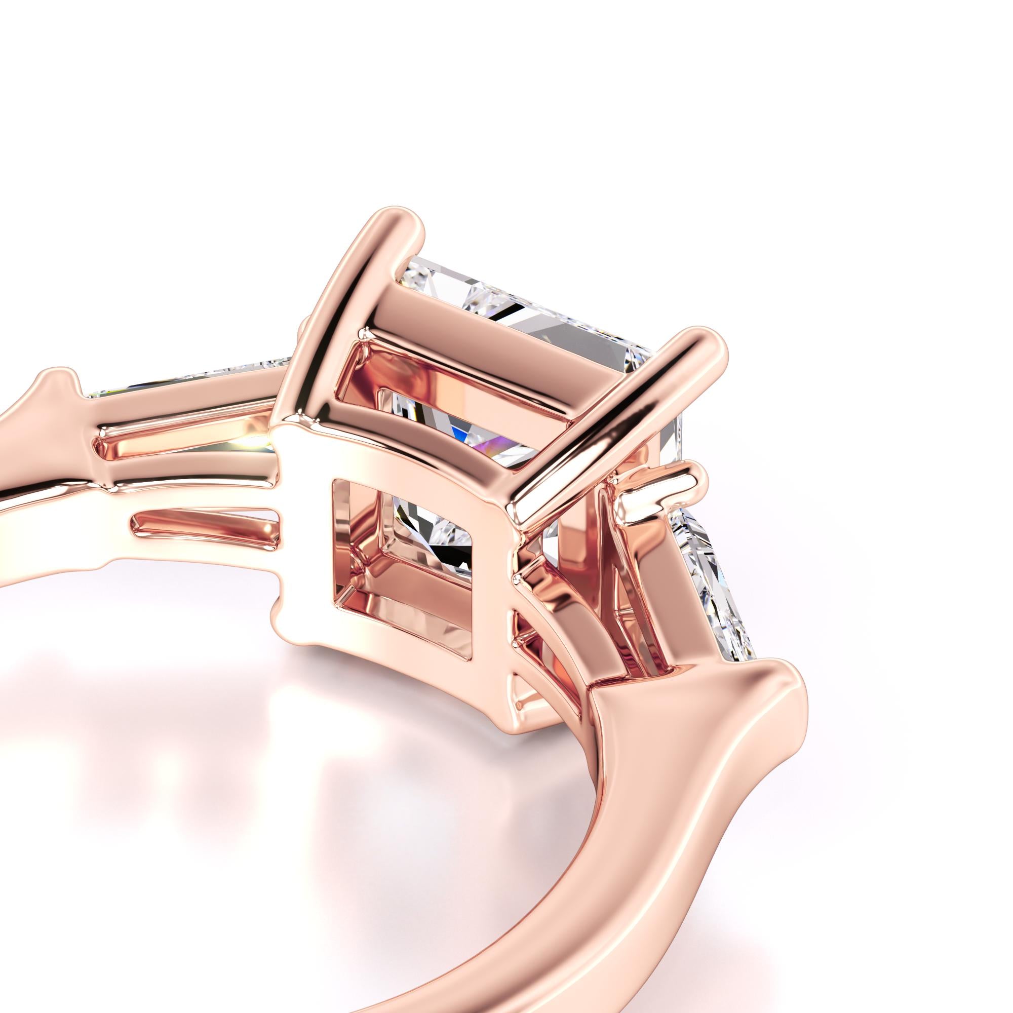 Kora Moissanite & Lab Grown Diamond Ring | Rose Gold | 2