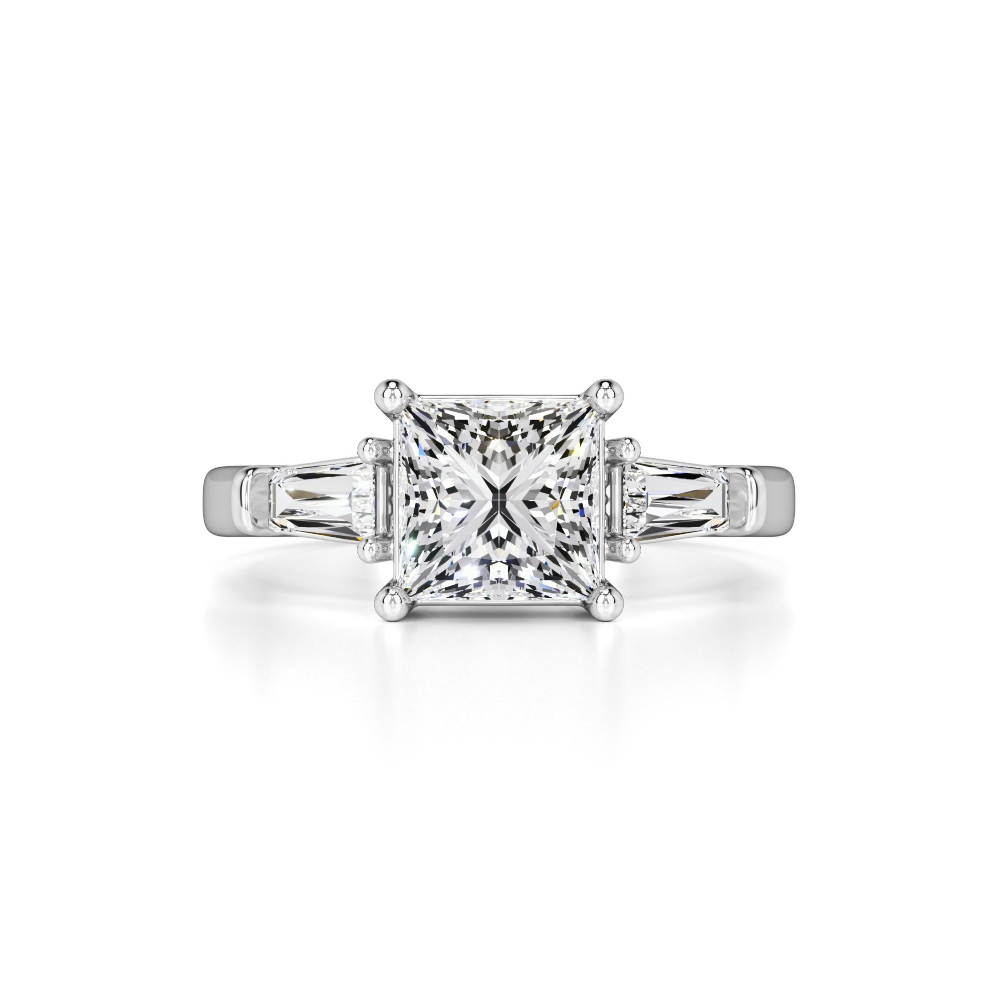 Kora Moissanite & Lab Grown Diamond Ring | White Gold | 1