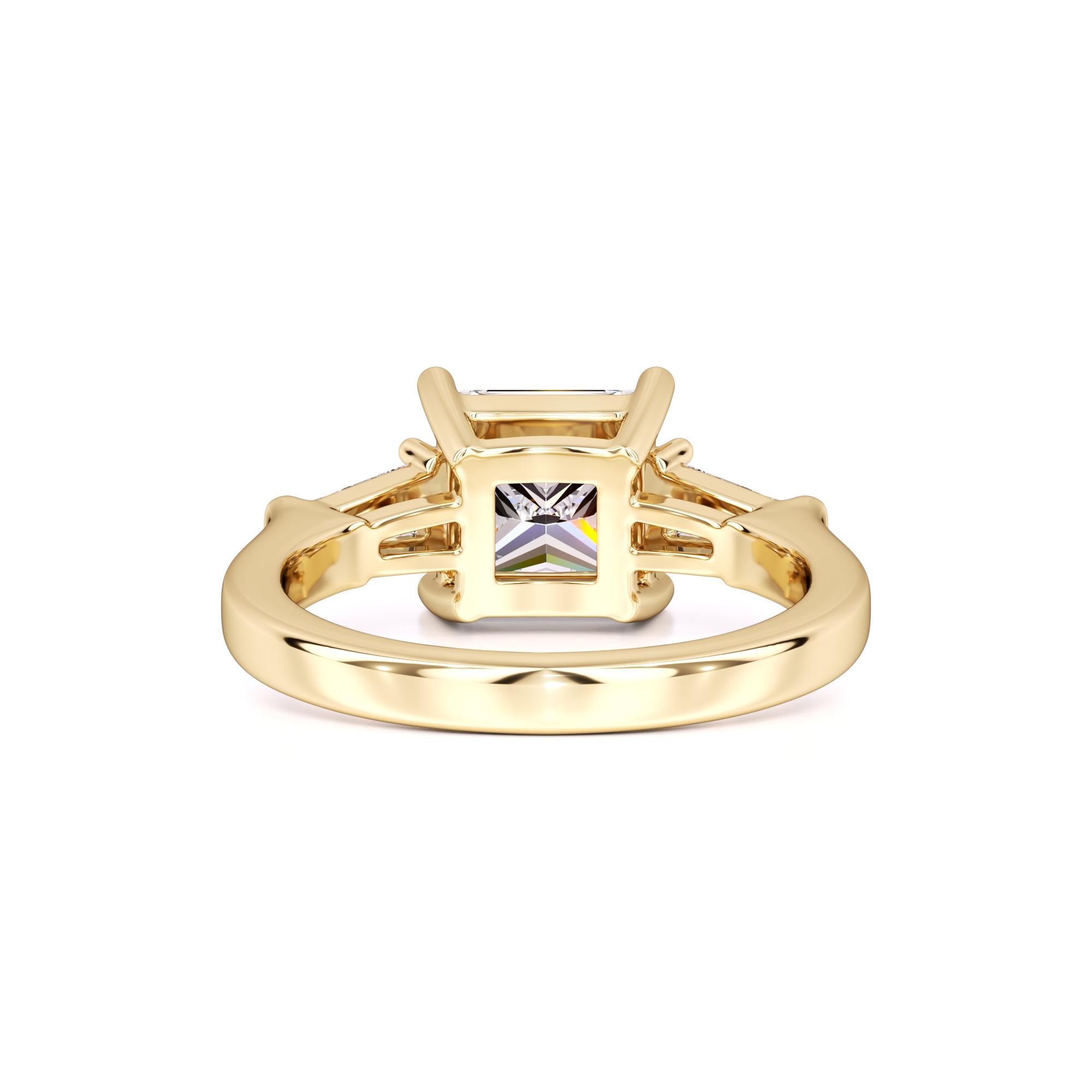 Kora Moissanite & Lab Grown Diamond Ring | Yellow Gold | 3
