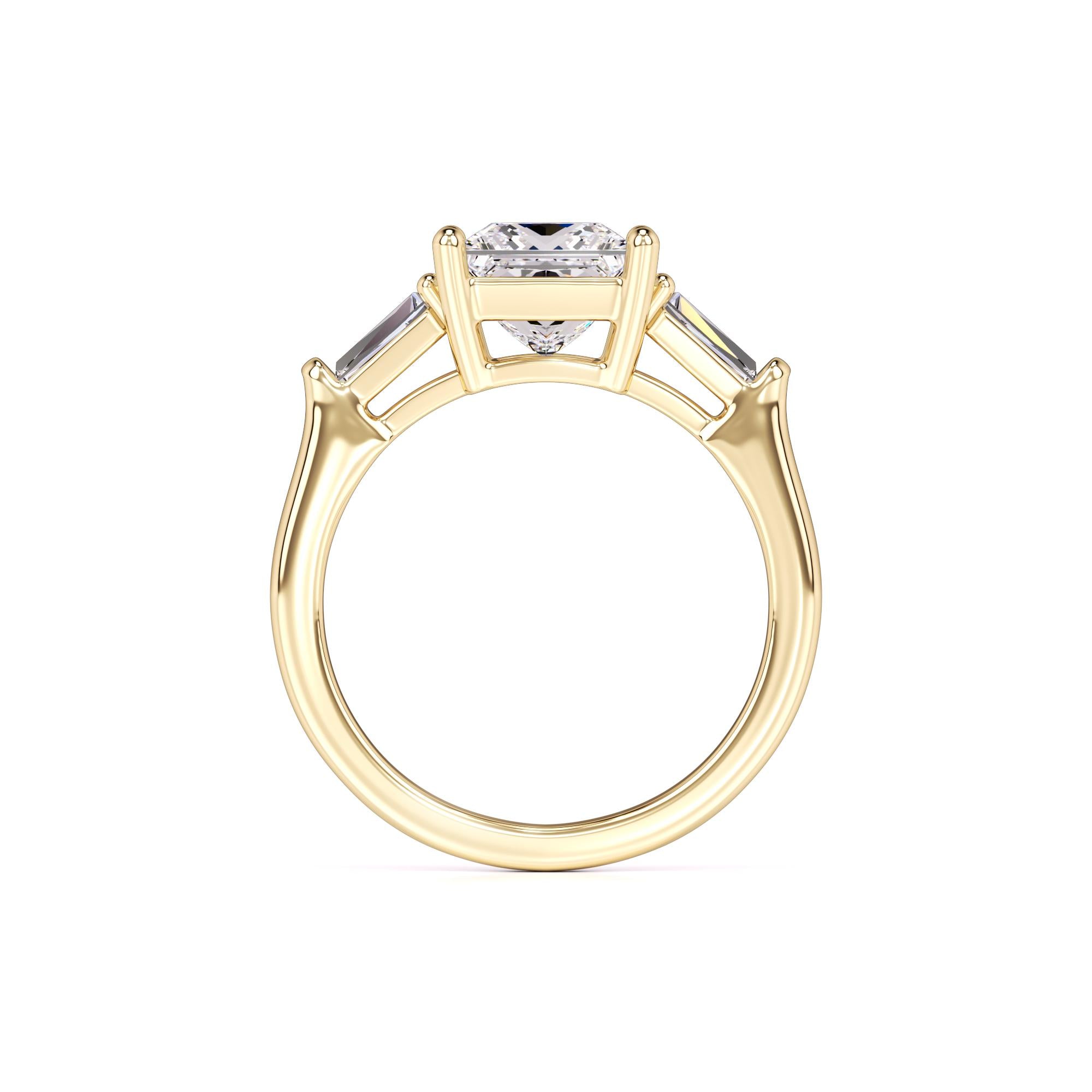Kora Moissanite & Lab Grown Diamond Ring | Yellow Gold | 4