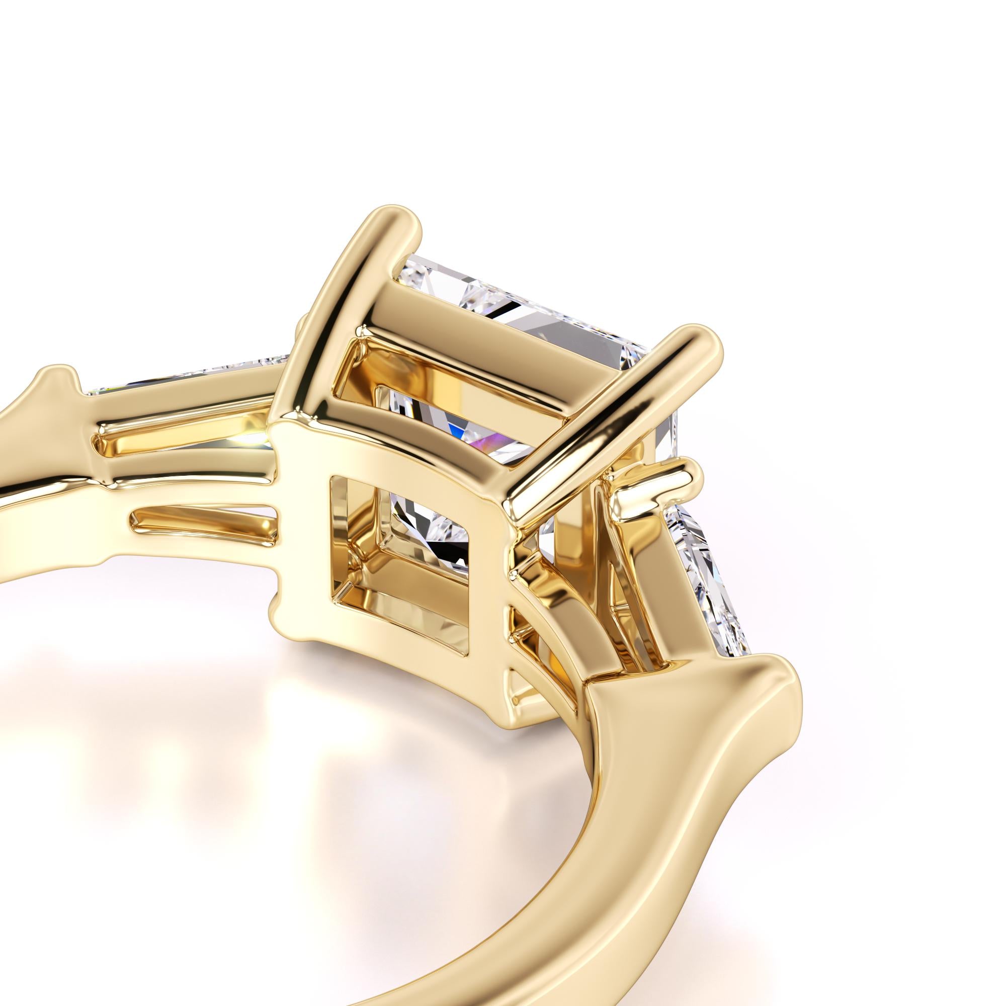 Kora Moissanite & Lab Grown Diamond Ring | Yellow Gold | 2