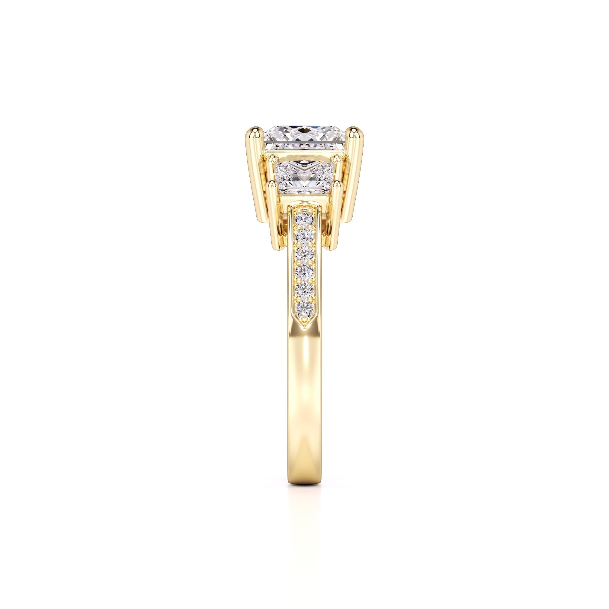 Mabel Lab Grown Diamond Ring | Yellow Gold | 4