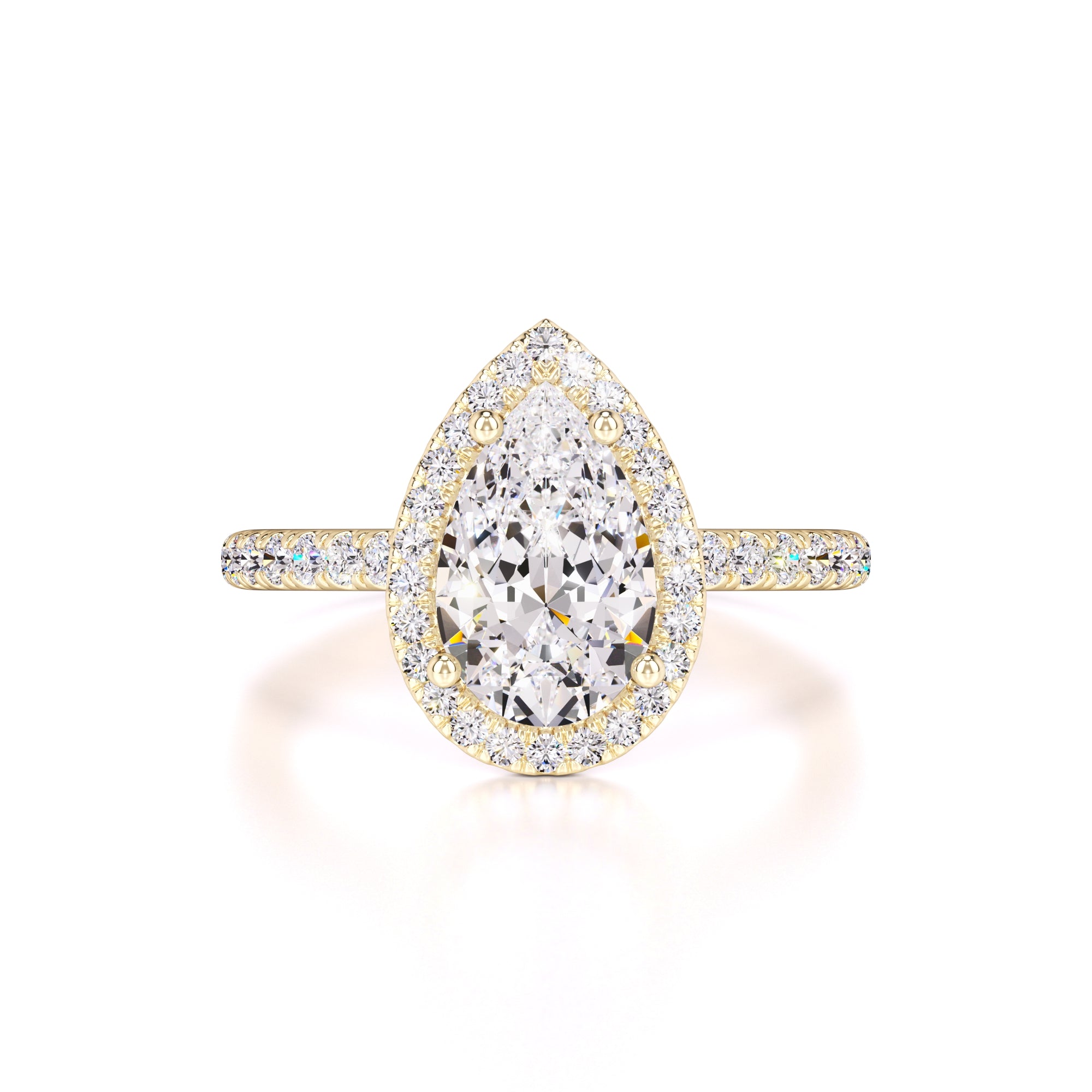 Samantha Moissanite & Lab Grown Diamond Ring | Yellow Gold | 1