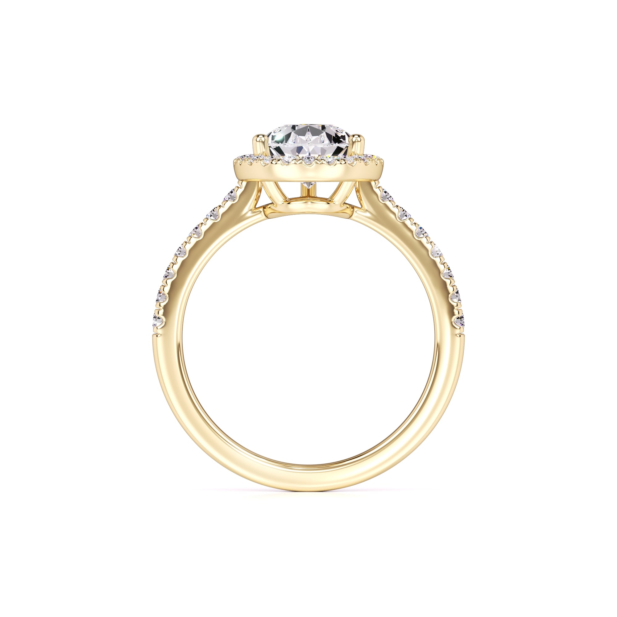 Samantha Moissanite & Lab Grown Diamond Ring | Yellow Gold | 4