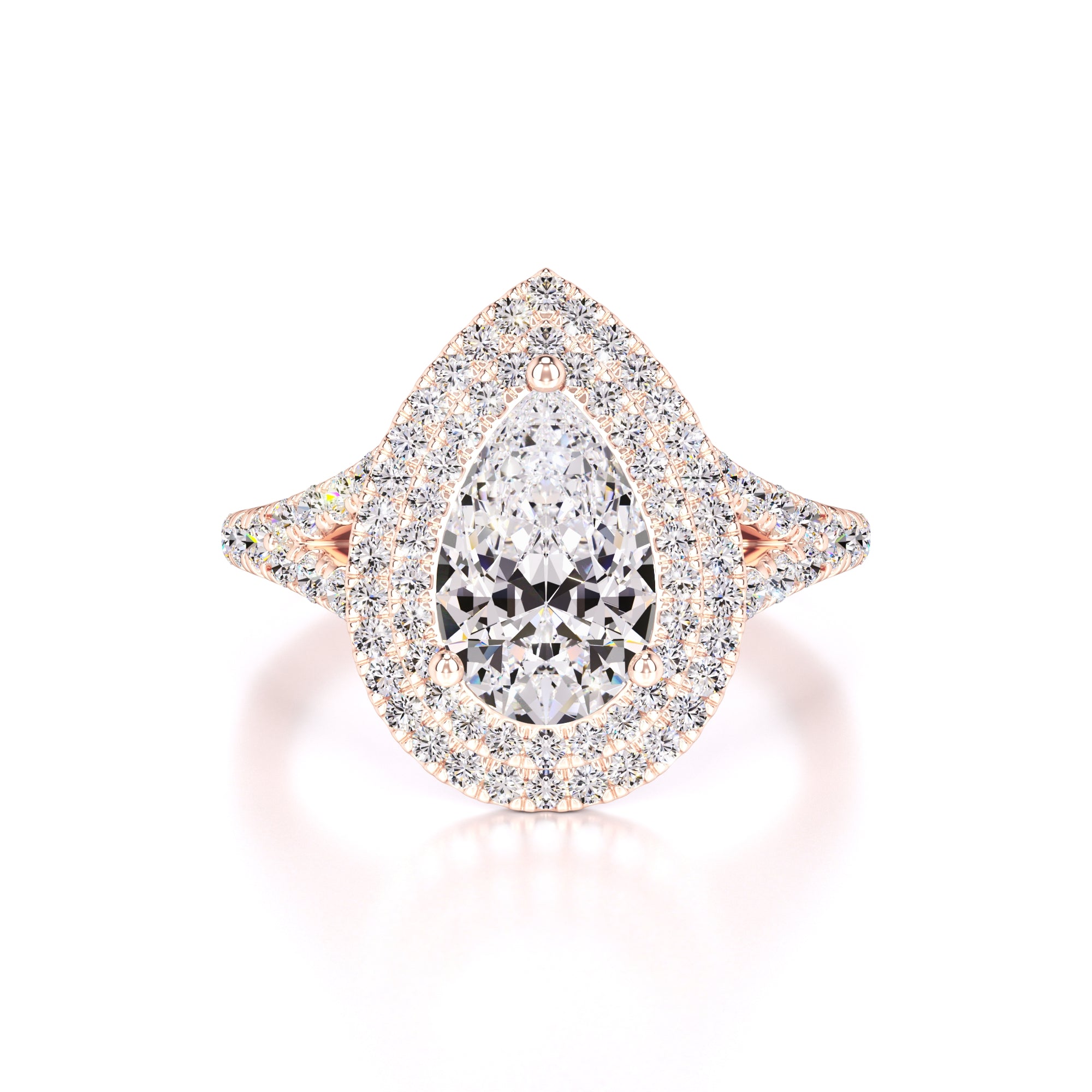 Veronica Moissanite & Lab Grown Diamond Ring | Rose Gold | 1