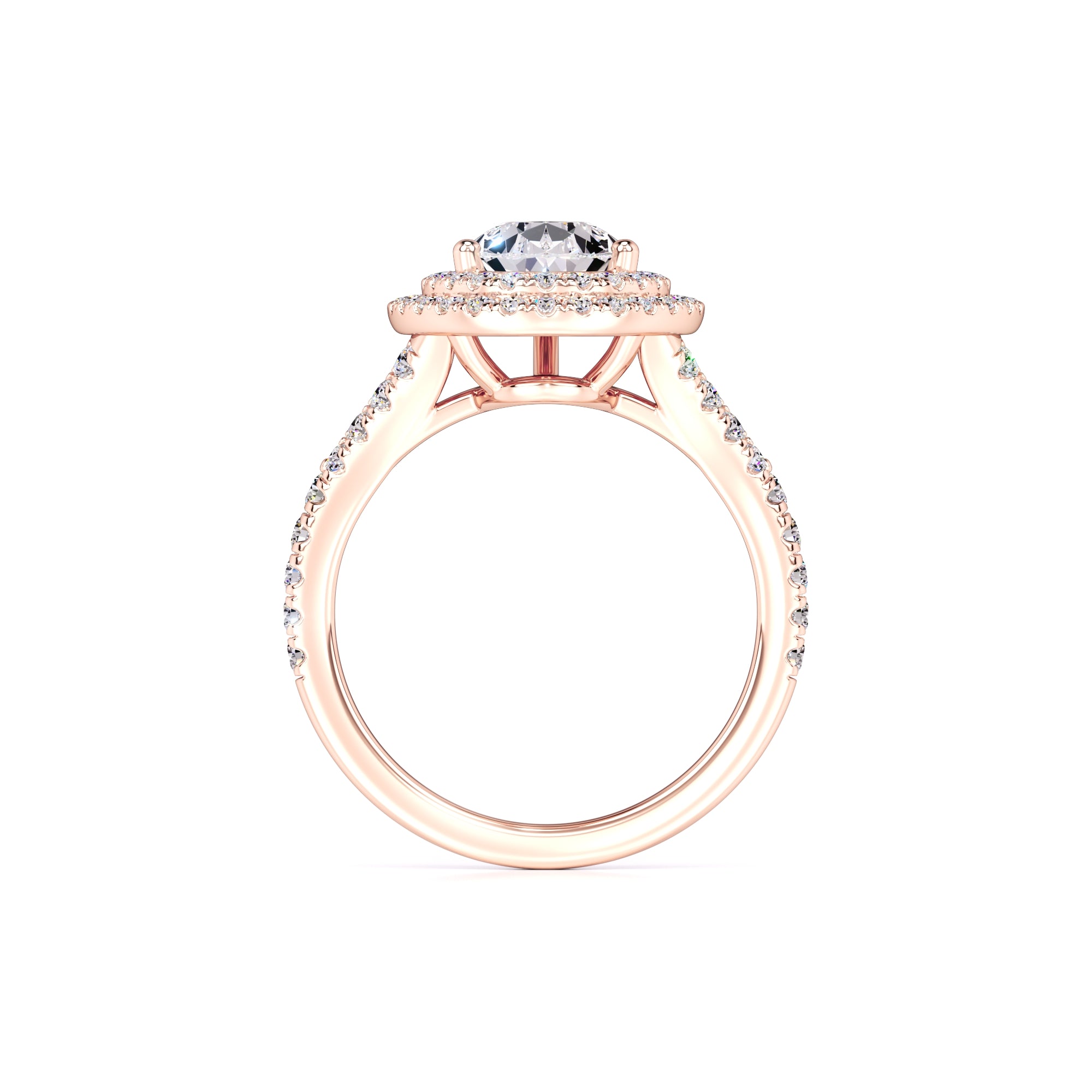 Veronica Moissanite & Lab Grown Diamond Ring | Rose Gold | 4