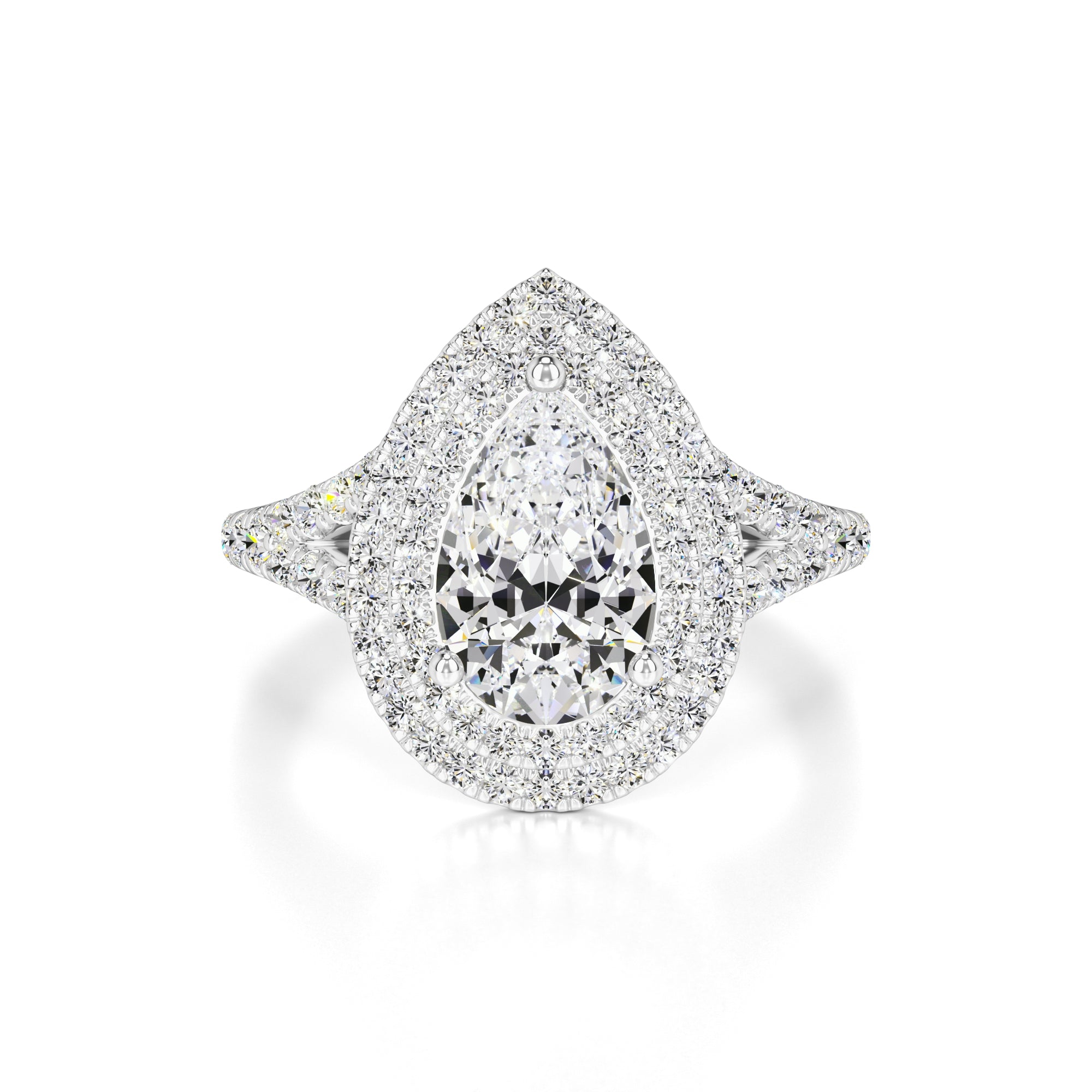 Veronica Moissanite & Lab Grown Diamond Ring | White Gold | 1