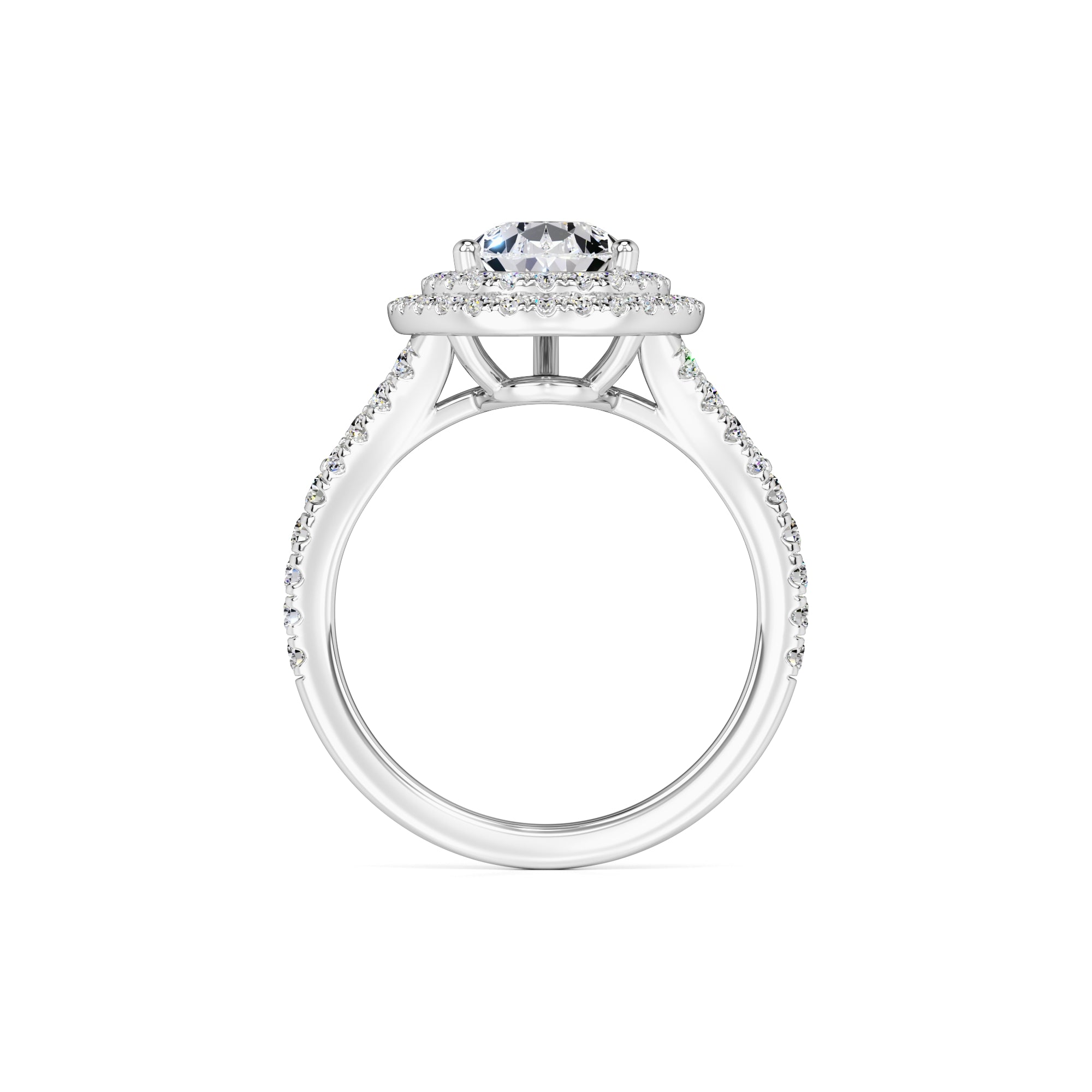 Veronica Moissanite & Lab Grown Diamond Ring | White Gold | 4