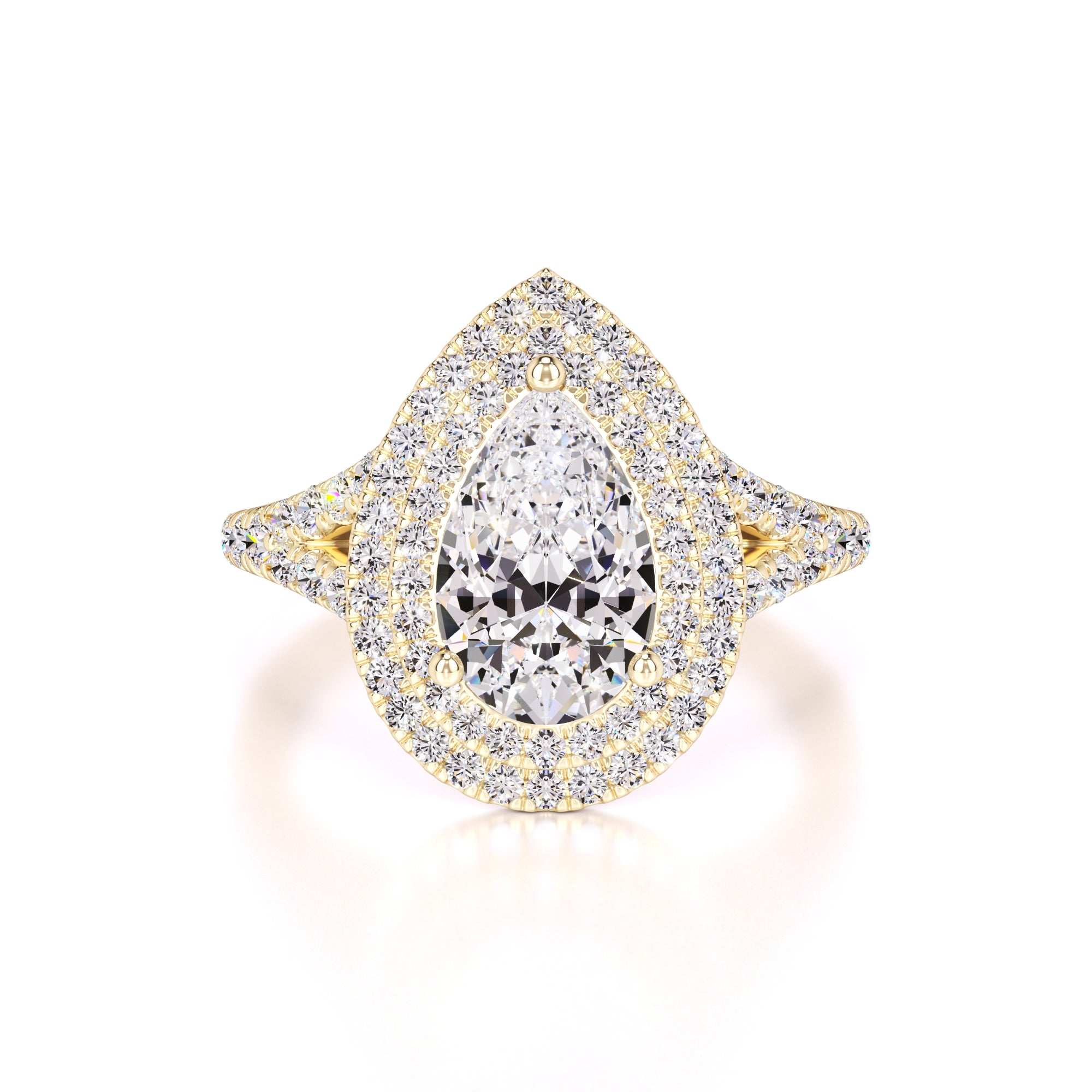 Veronica Moissanite & Lab Grown Diamond Ring | Yellow Gold | 1