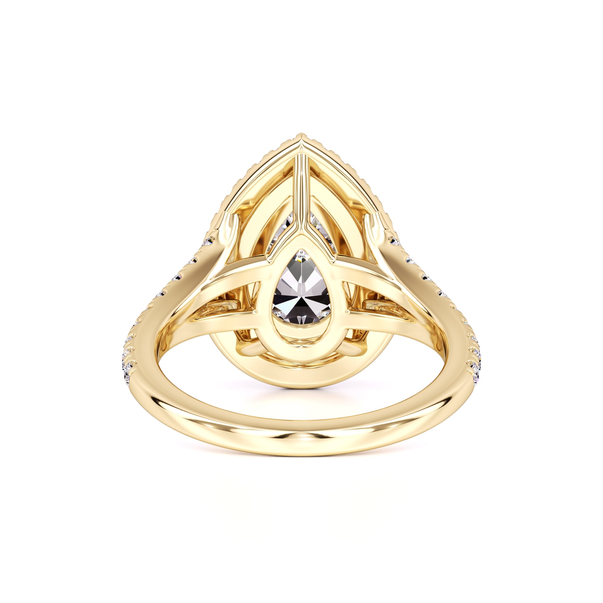 Veronica Moissanite & Lab Grown Diamond Ring | Yellow Gold | 3