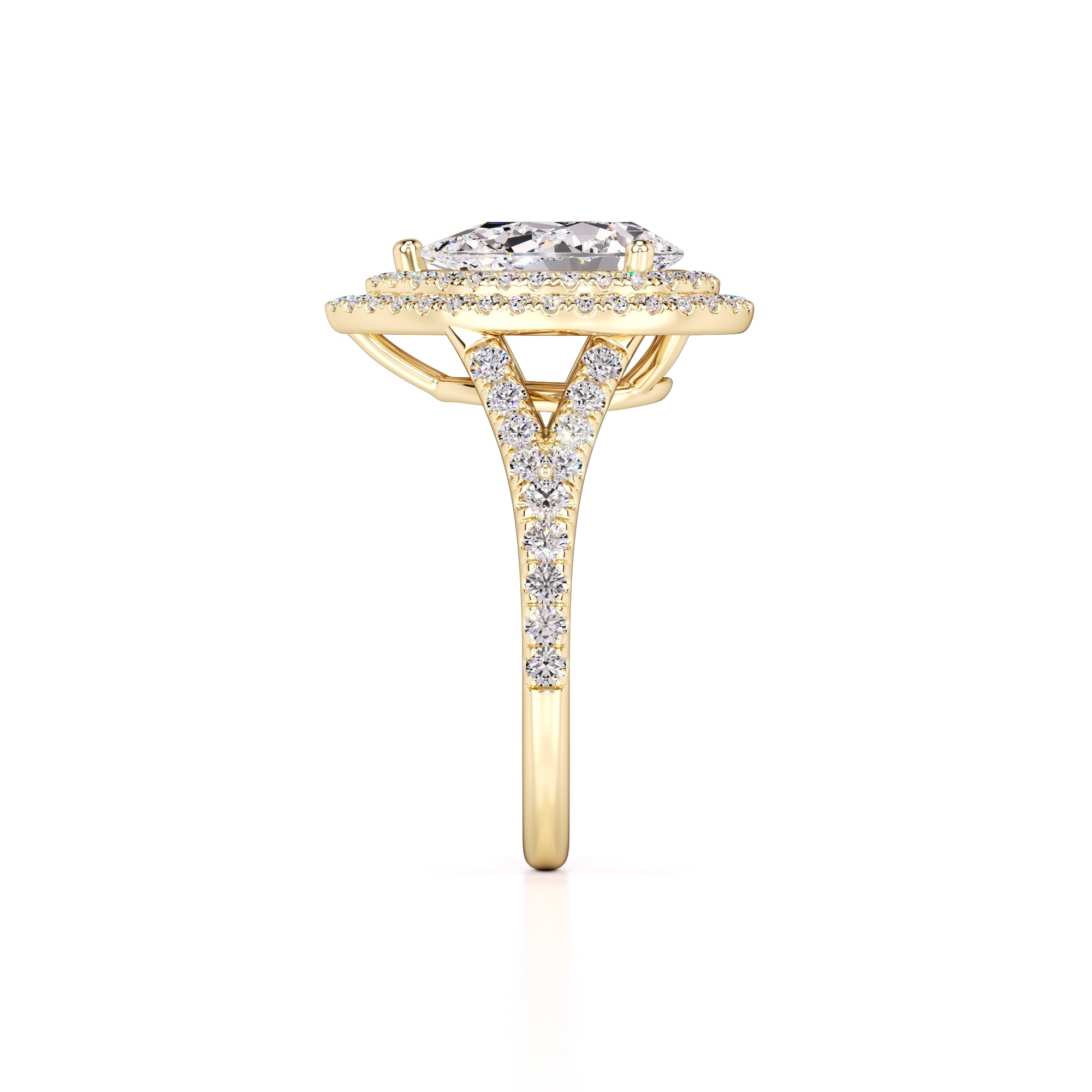 Veronica Lab Grown Diamond Ring | Yellow Gold | 4