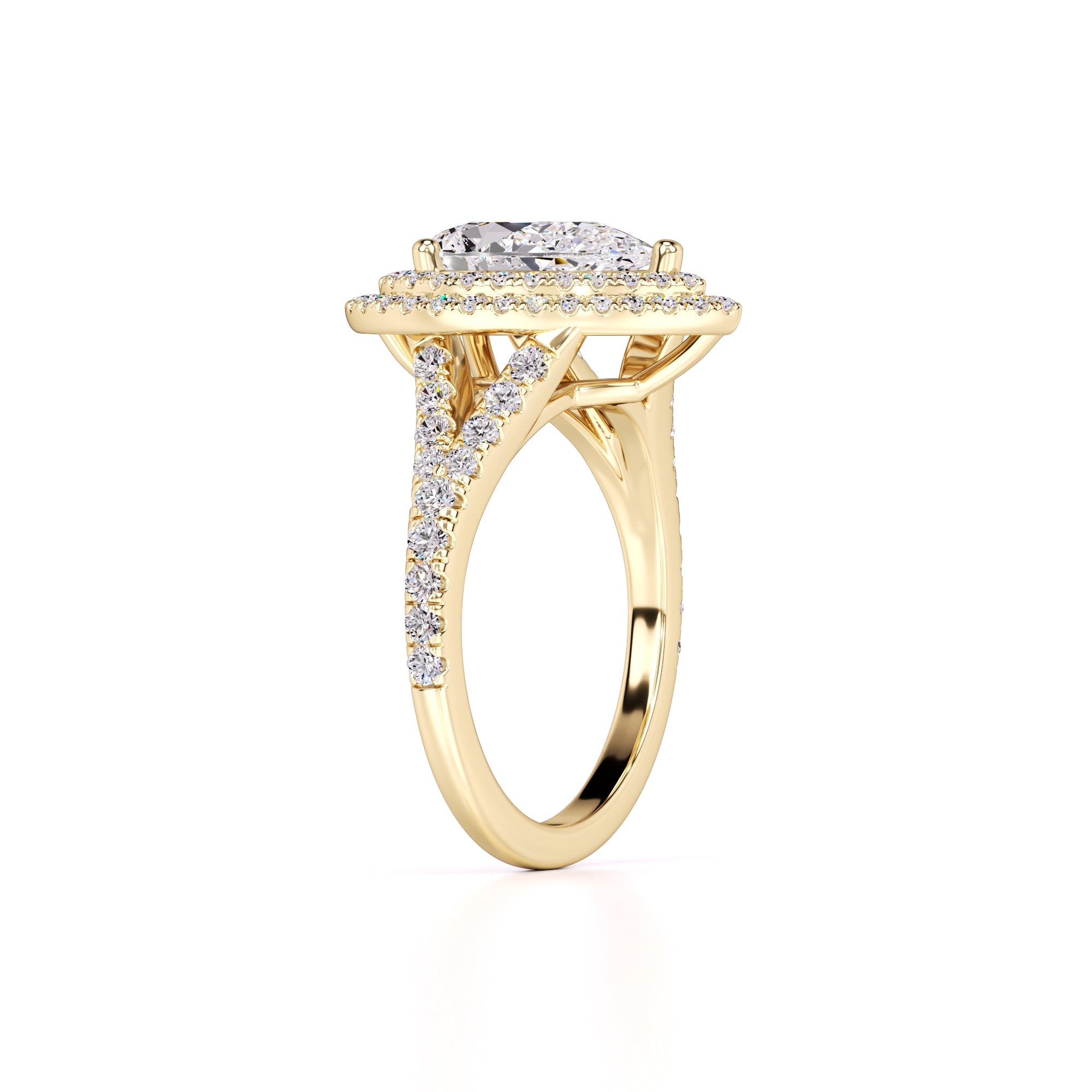 Veronica Lab Grown Diamond Ring | Yellow Gold | 3