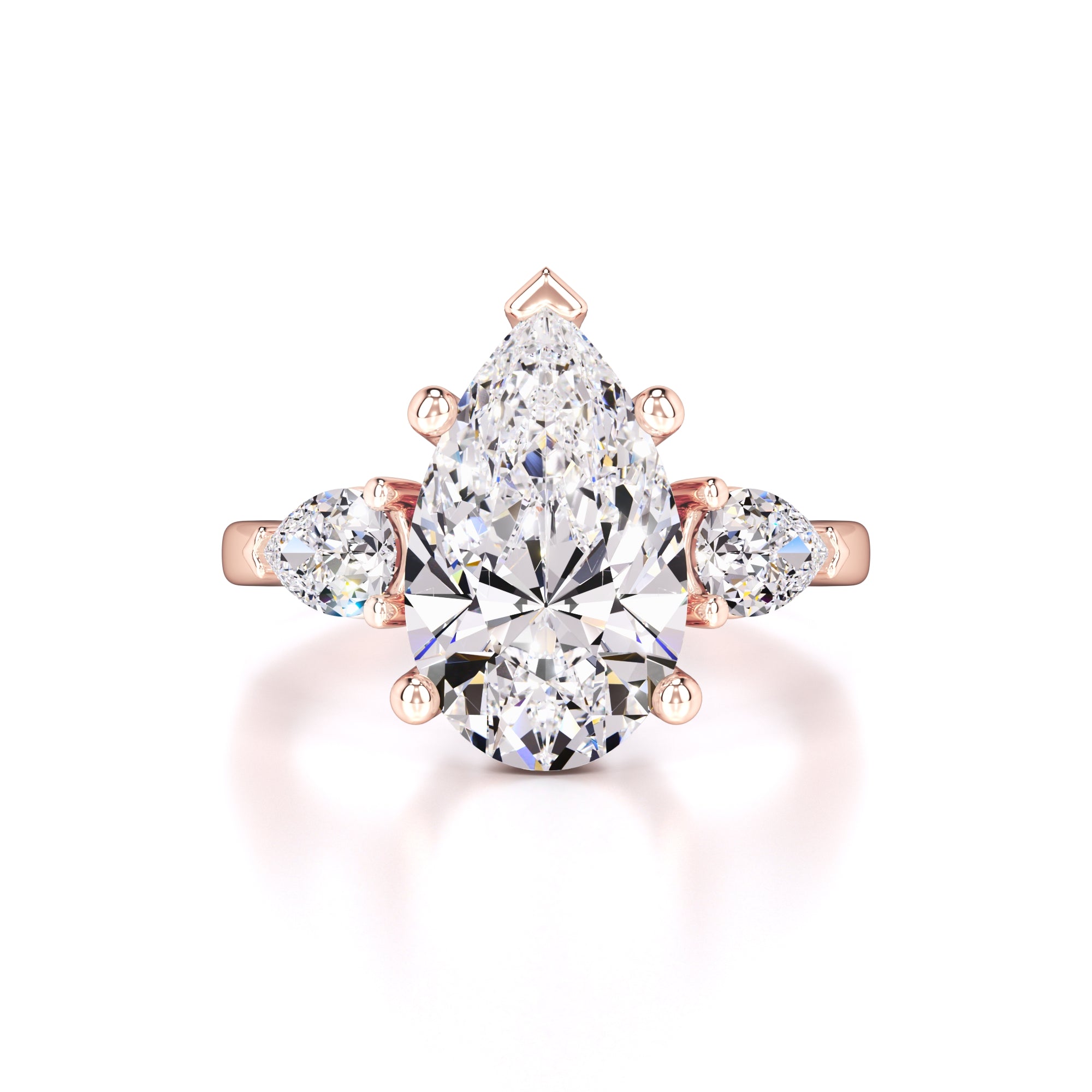 Sadie Moissanite & Lab Grown Diamond Ring | Rose Gold | 1