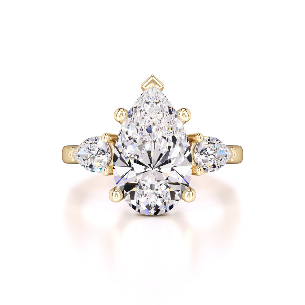 Sadie Moissanite & Lab Grown Diamond Ring | Yellow Gold | 1