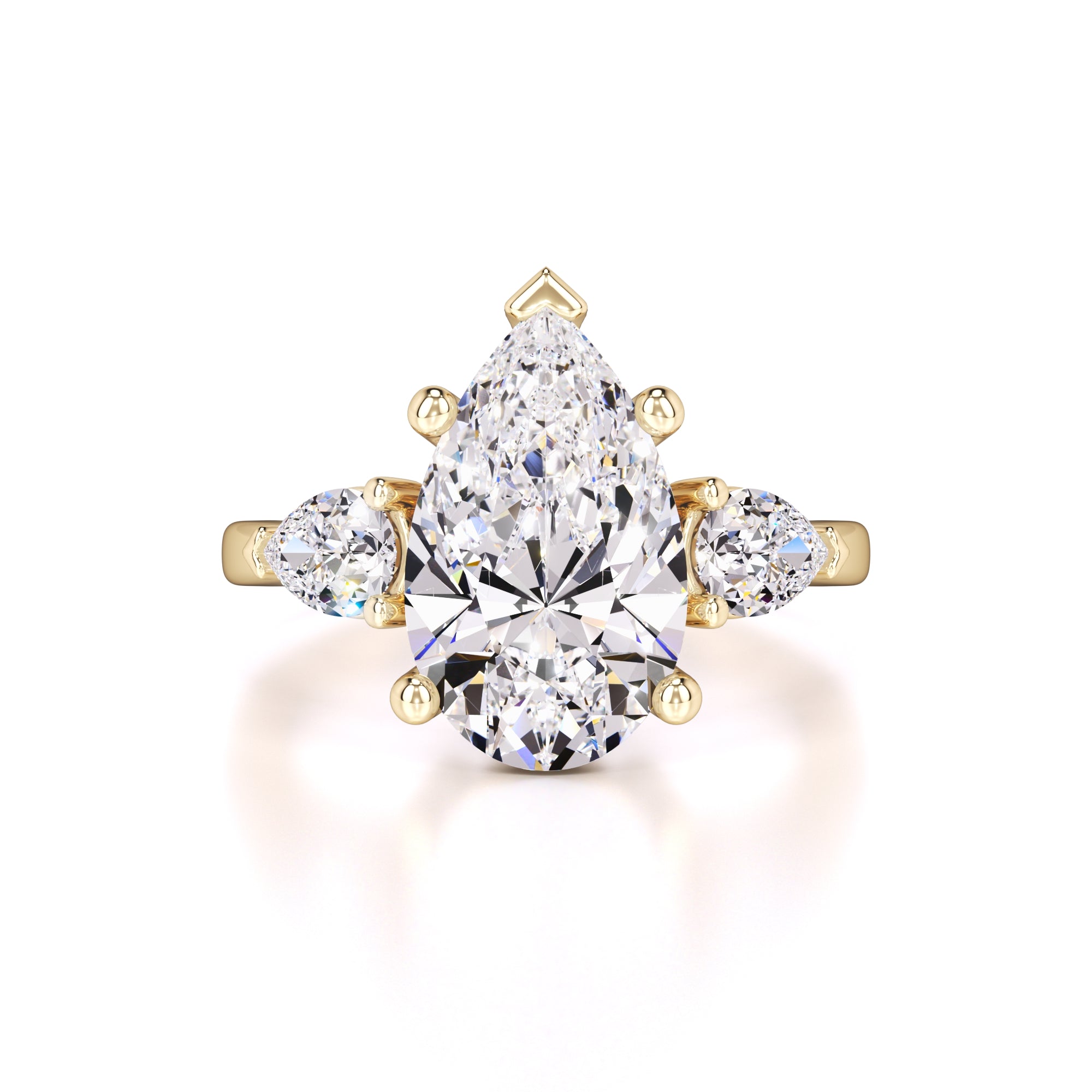 Sadie Moissanite & Lab Grown Diamond Ring | Yellow Gold | 1