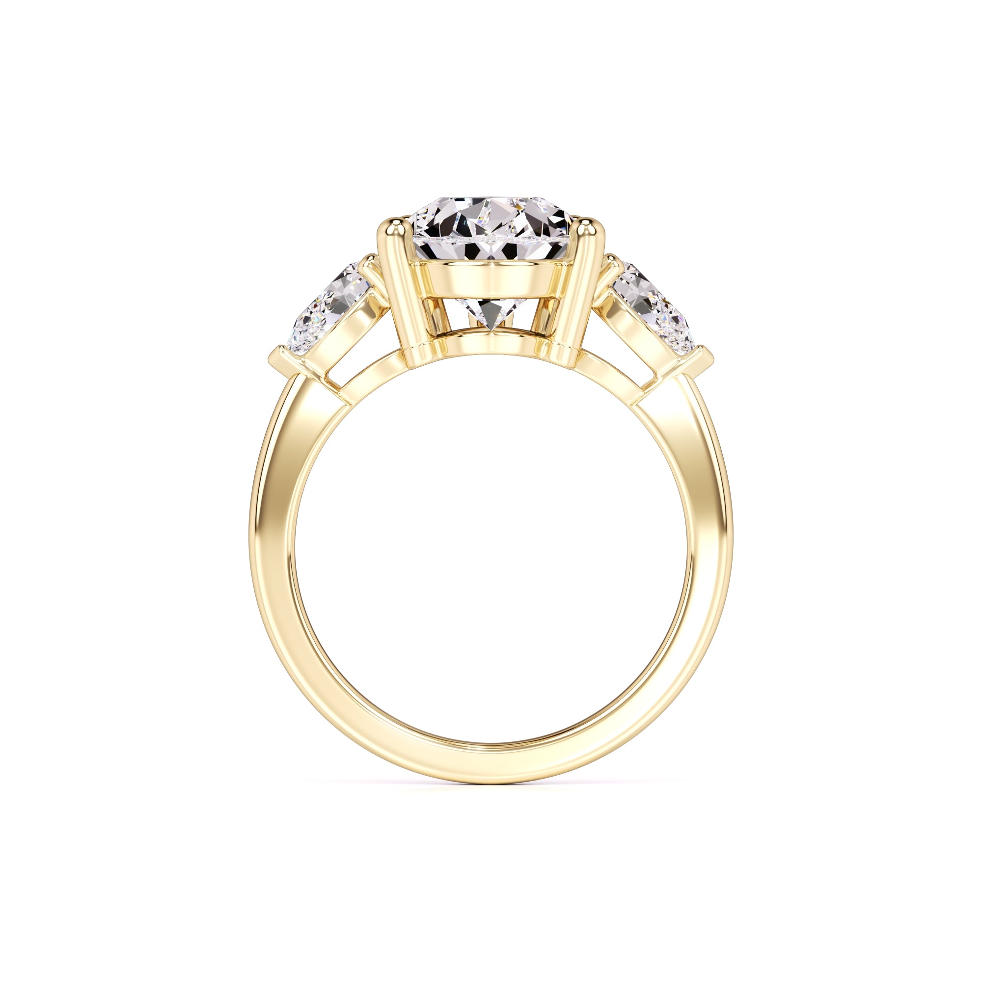 Sadie Moissanite & Lab Grown Diamond Ring | Yellow Gold | 4