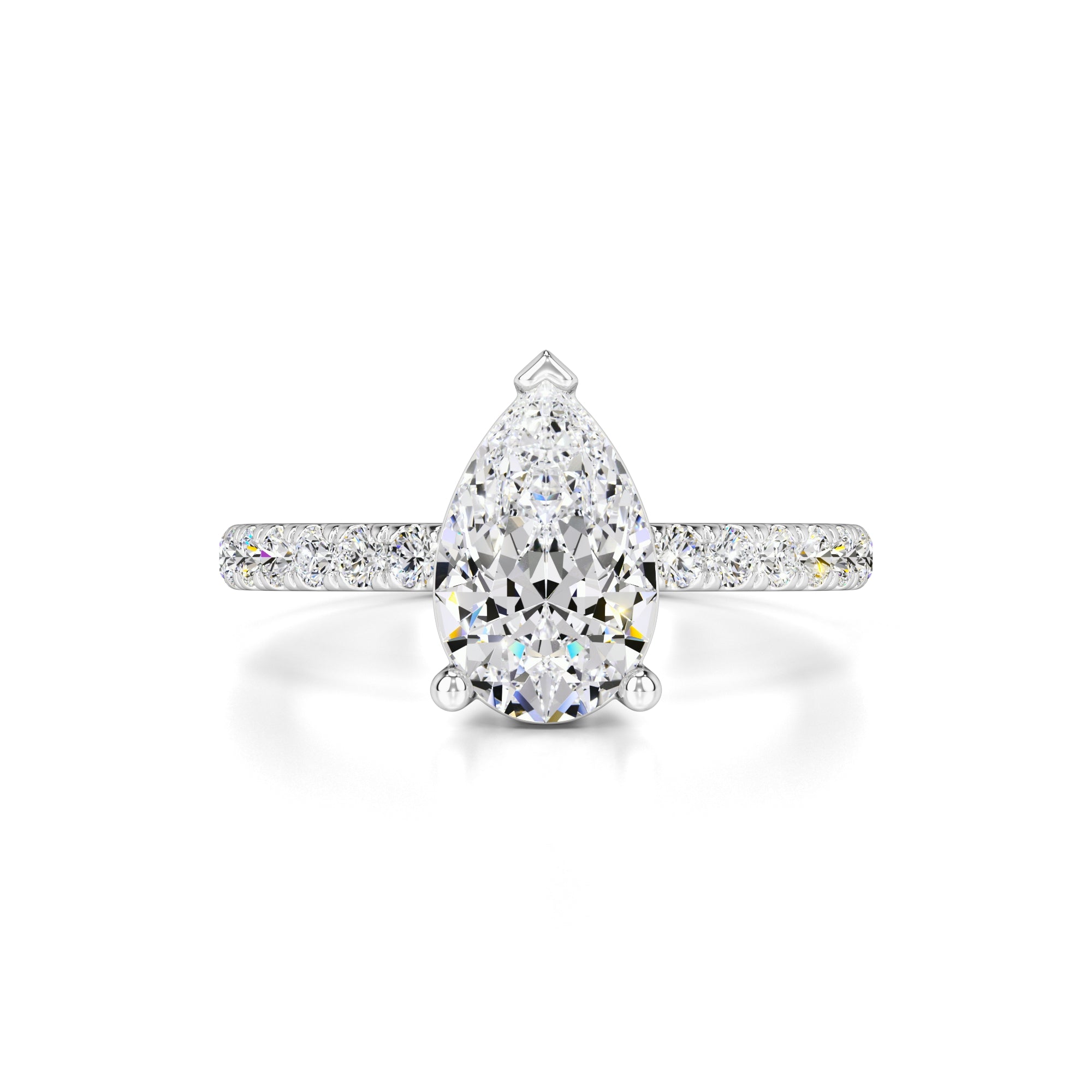 Gabriela Moissanite & Lab Grown Diamond Ring | White Gold | 1