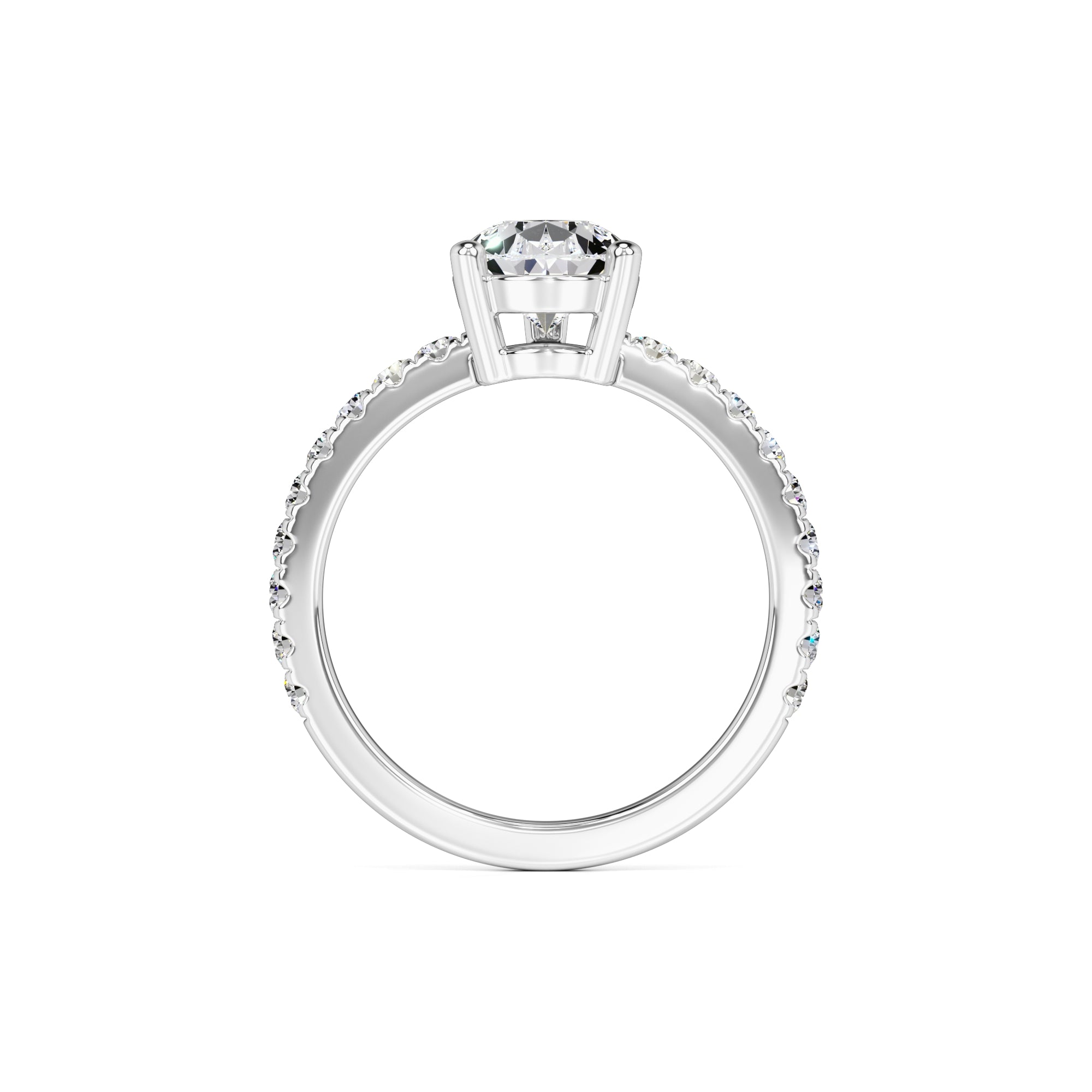 Gabriela Moissanite & Lab Grown Diamond Ring | White Gold | 4