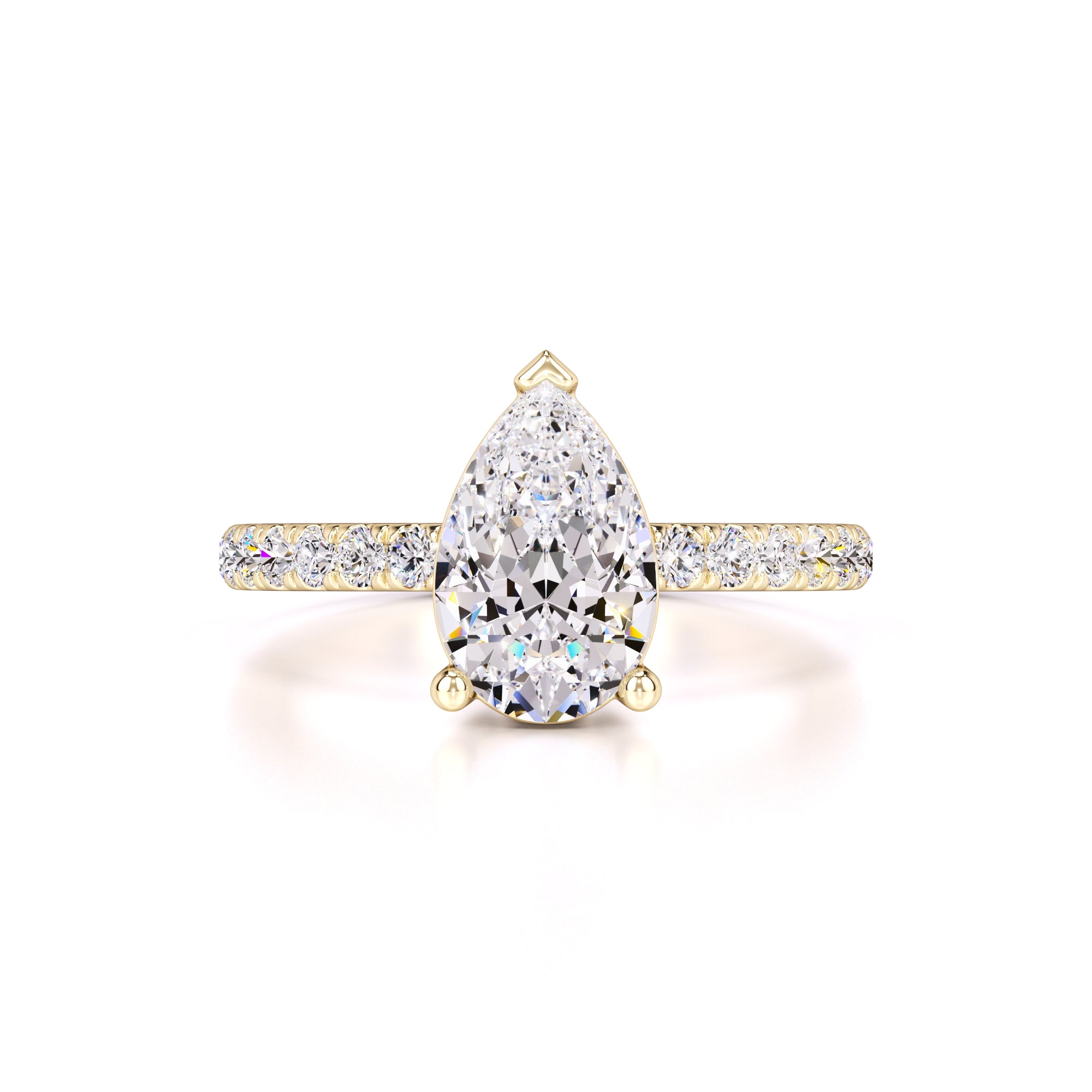 Gabriela Moissanite & Lab Grown Diamond Ring | Yellow Gold | 1