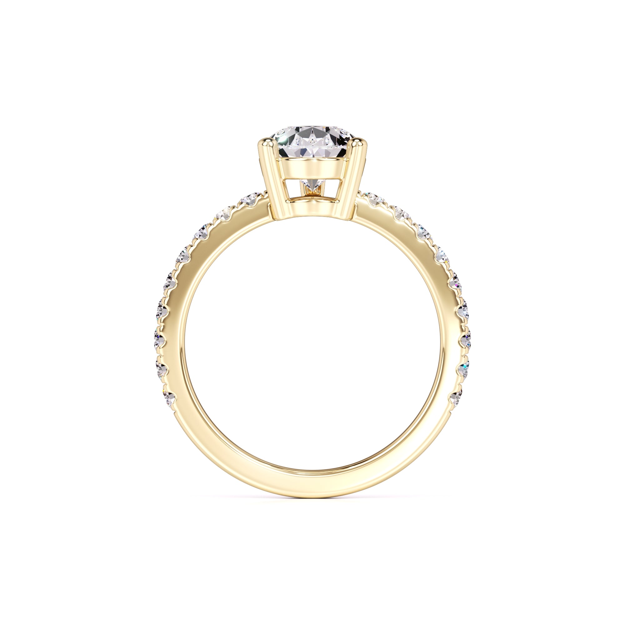 Gabriela Moissanite & Lab Grown Diamond Ring | Yellow Gold | 4