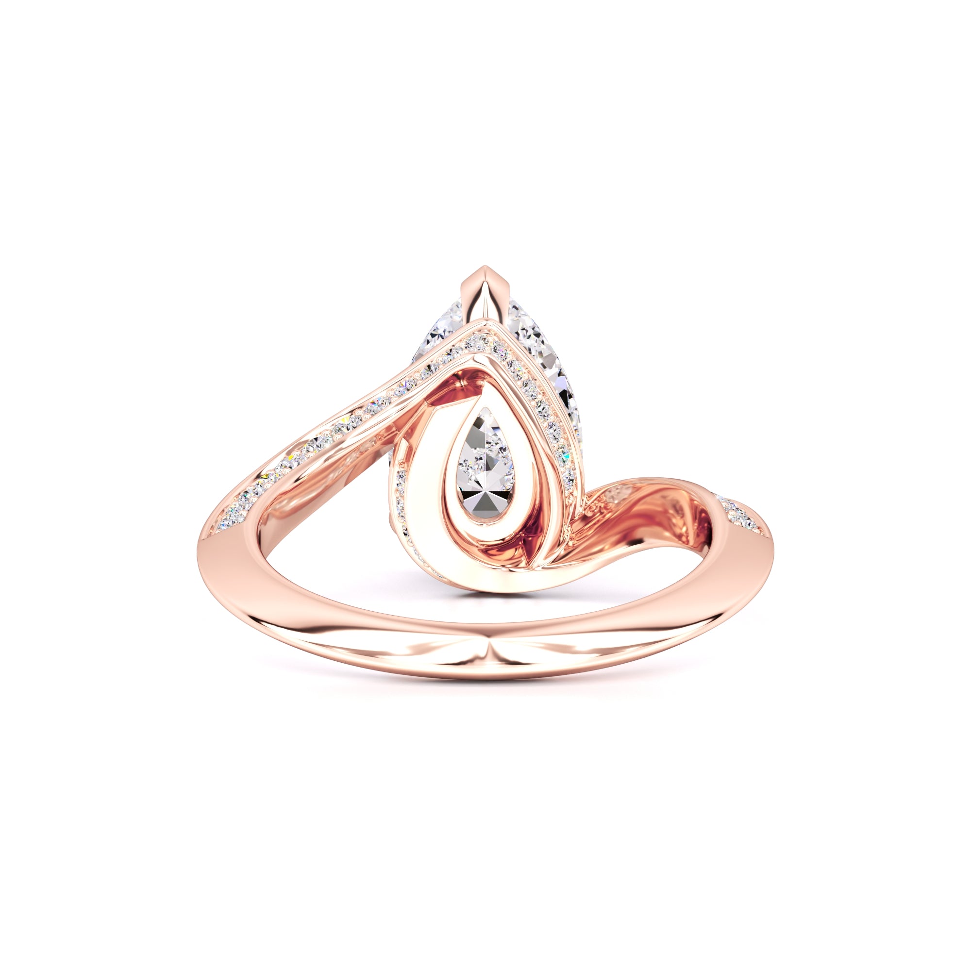 Julia Moissanite & Lab Grown Diamond Ring | Rose Gold | 3