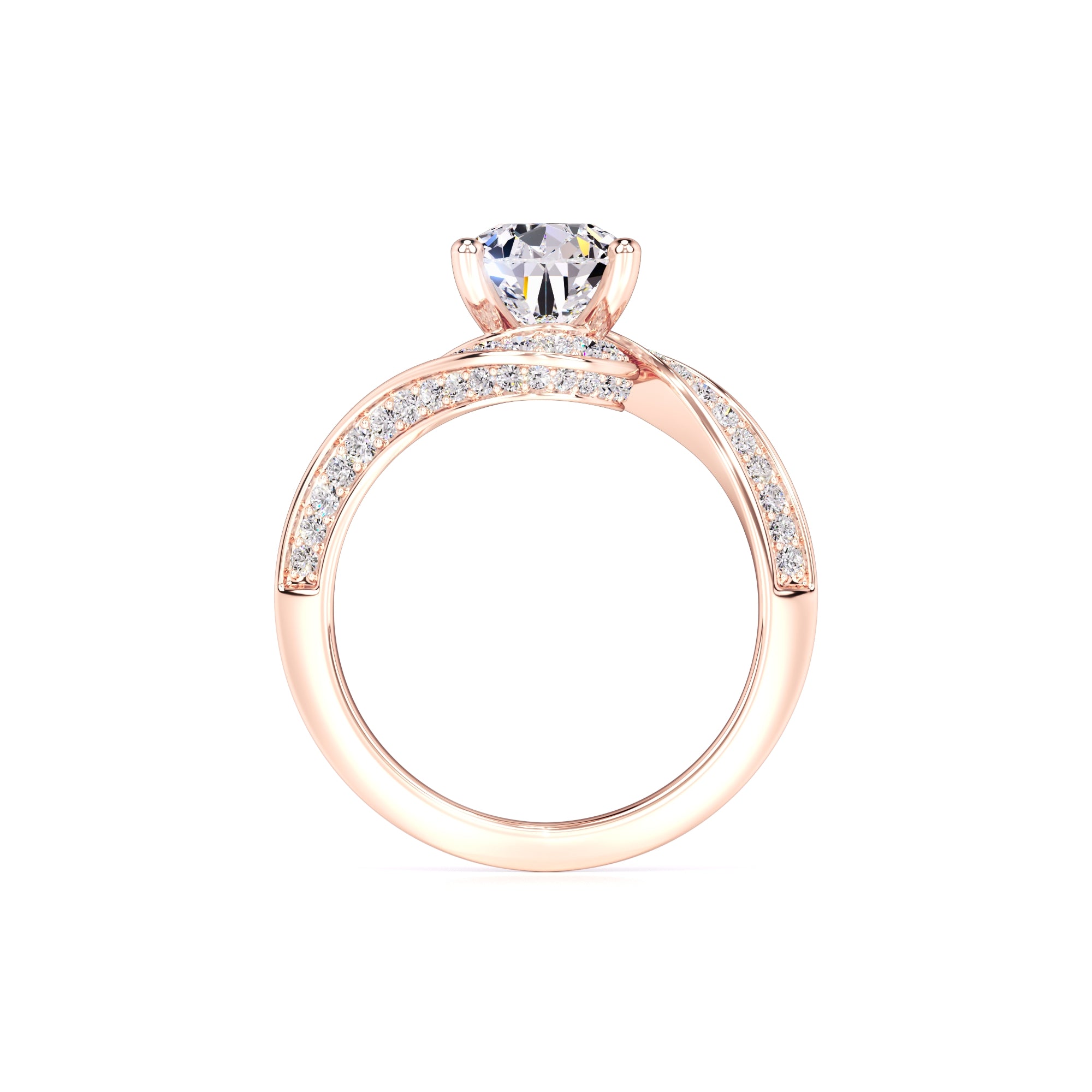 Julia Moissanite & Lab Grown Diamond Ring | Rose Gold | 4