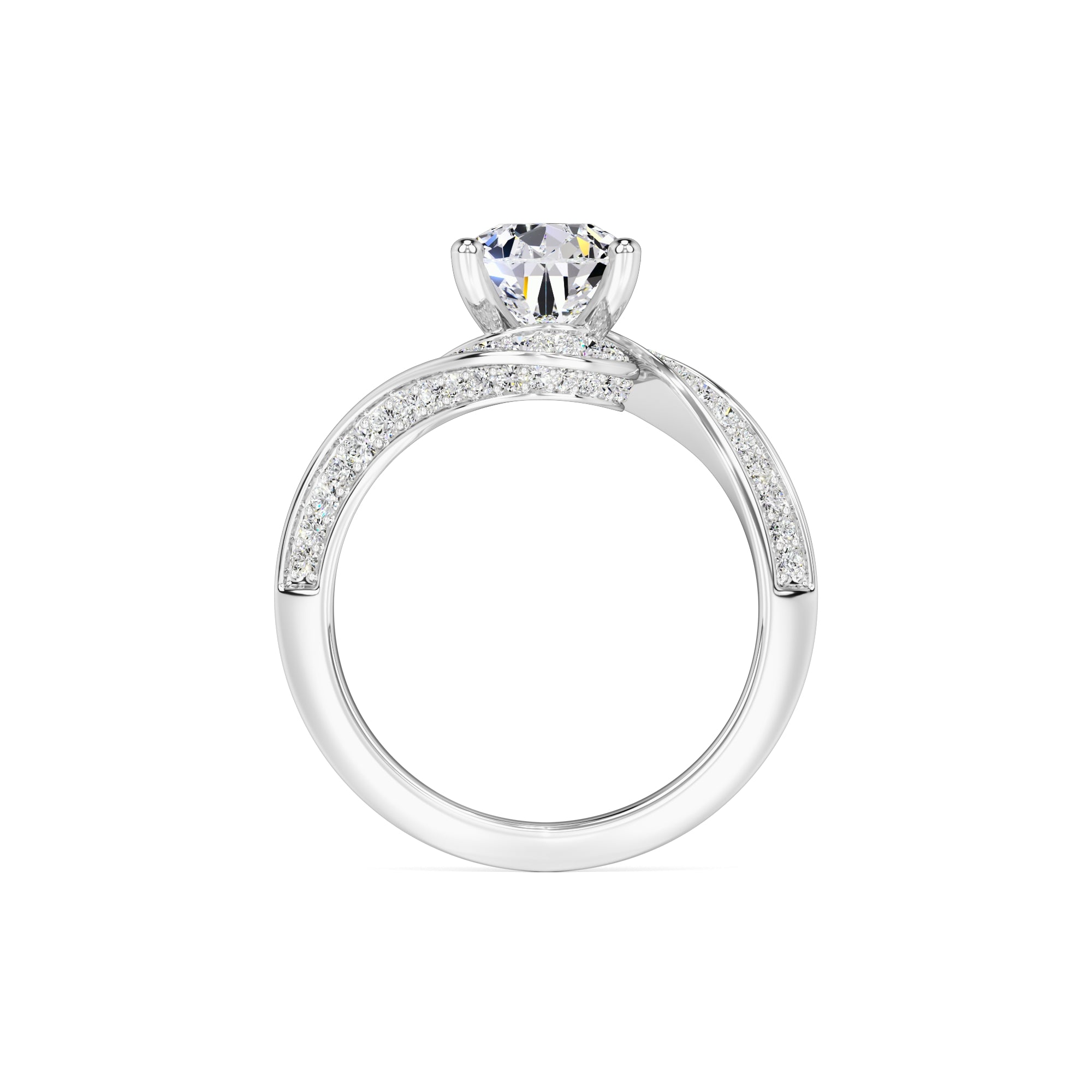 Julia Moissanite & Lab Grown Diamond Ring | White Gold | 4