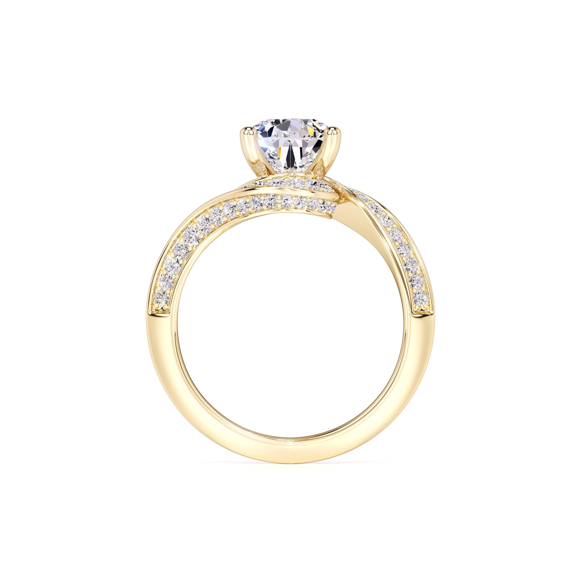 Julia Moissanite & Lab Grown Diamond Ring | Yellow Gold | 4