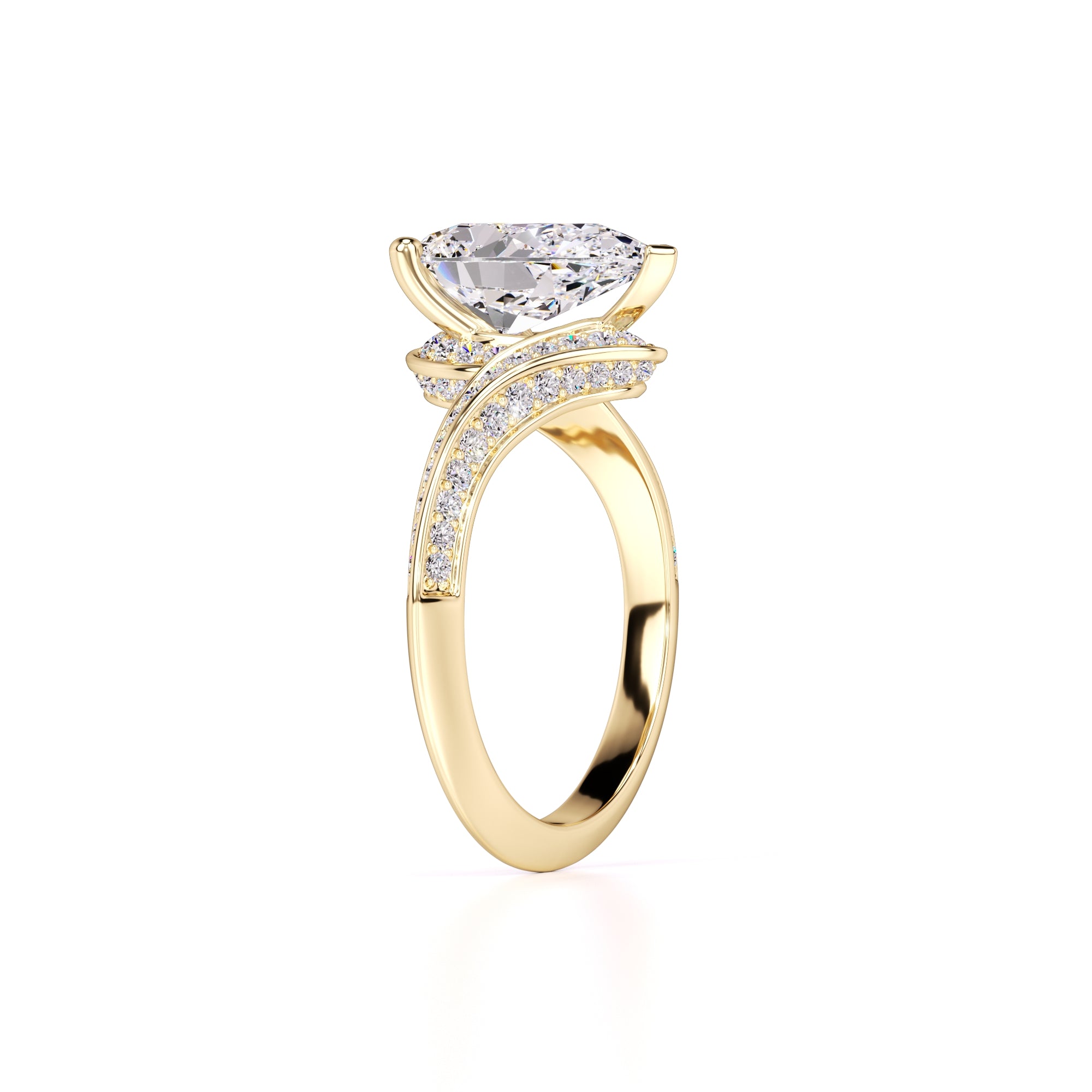 Julia Lab Grown Diamond Ring | Yellow Gold | 3