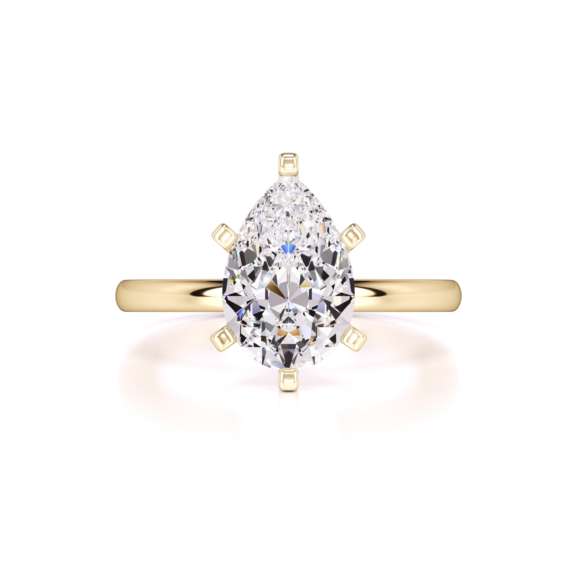 Addison Moissanite Ring | Yellow Gold | 1