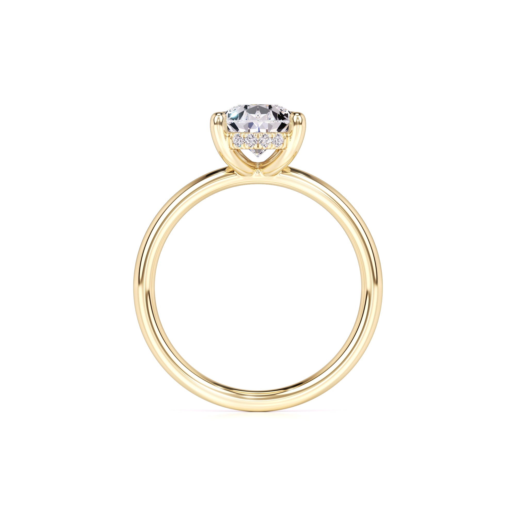 Alexis Moissanite & Lab Grown Diamond Ring | Yellow Gold | 4