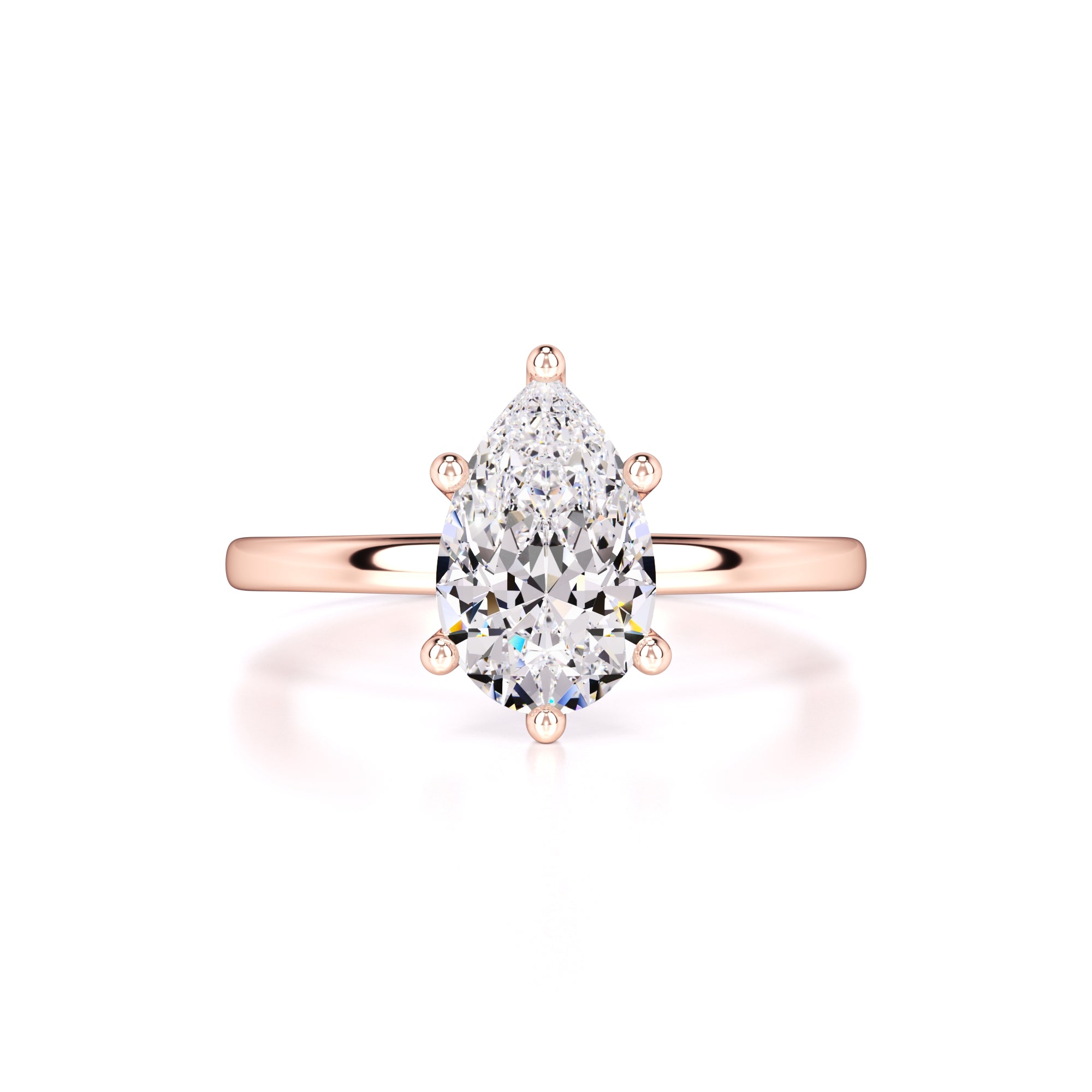 Ashley Moissanite & Lab Grown Diamond Ring | Rose Gold | 1