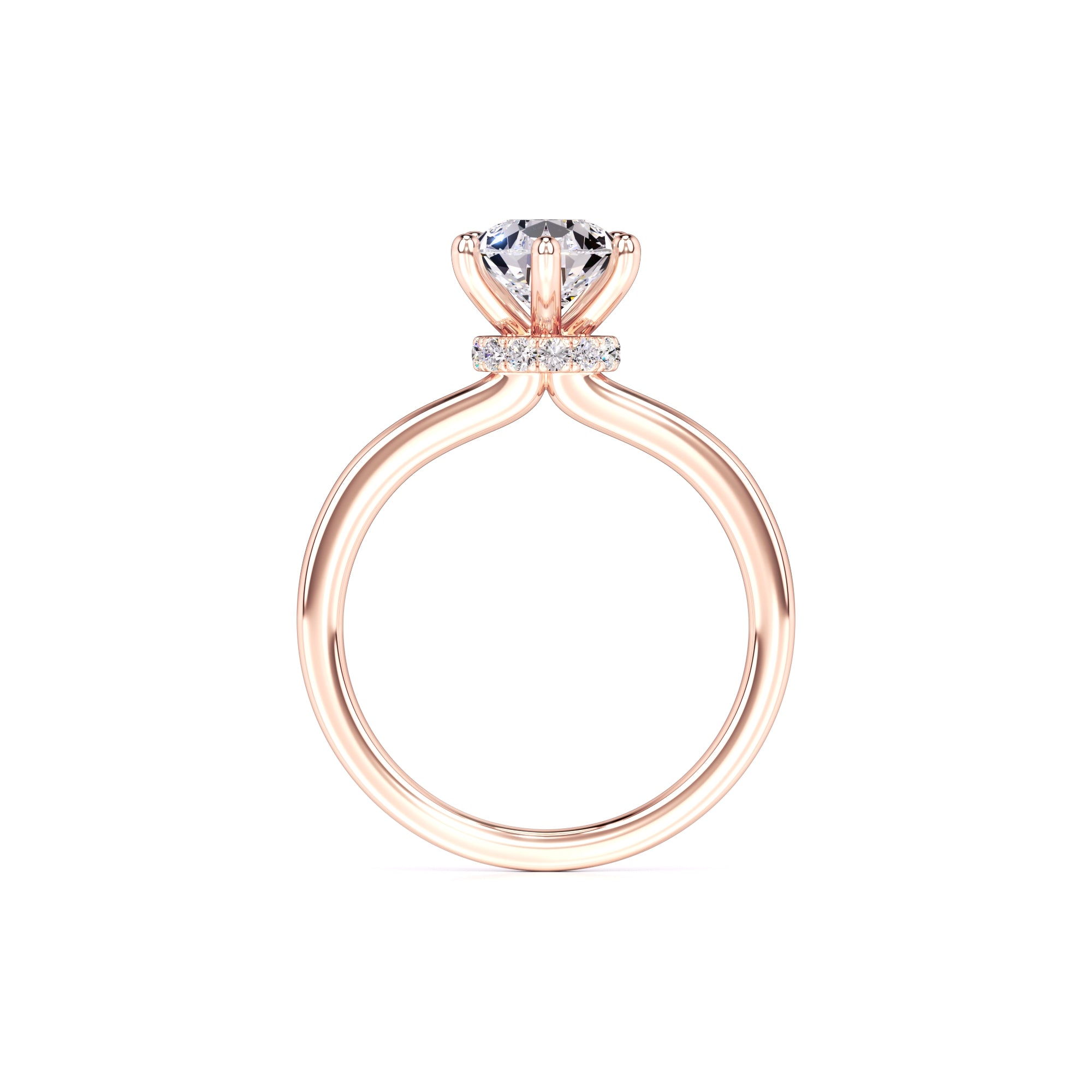 Ashley Moissanite & Lab Grown Diamond Ring | Rose Gold | 4