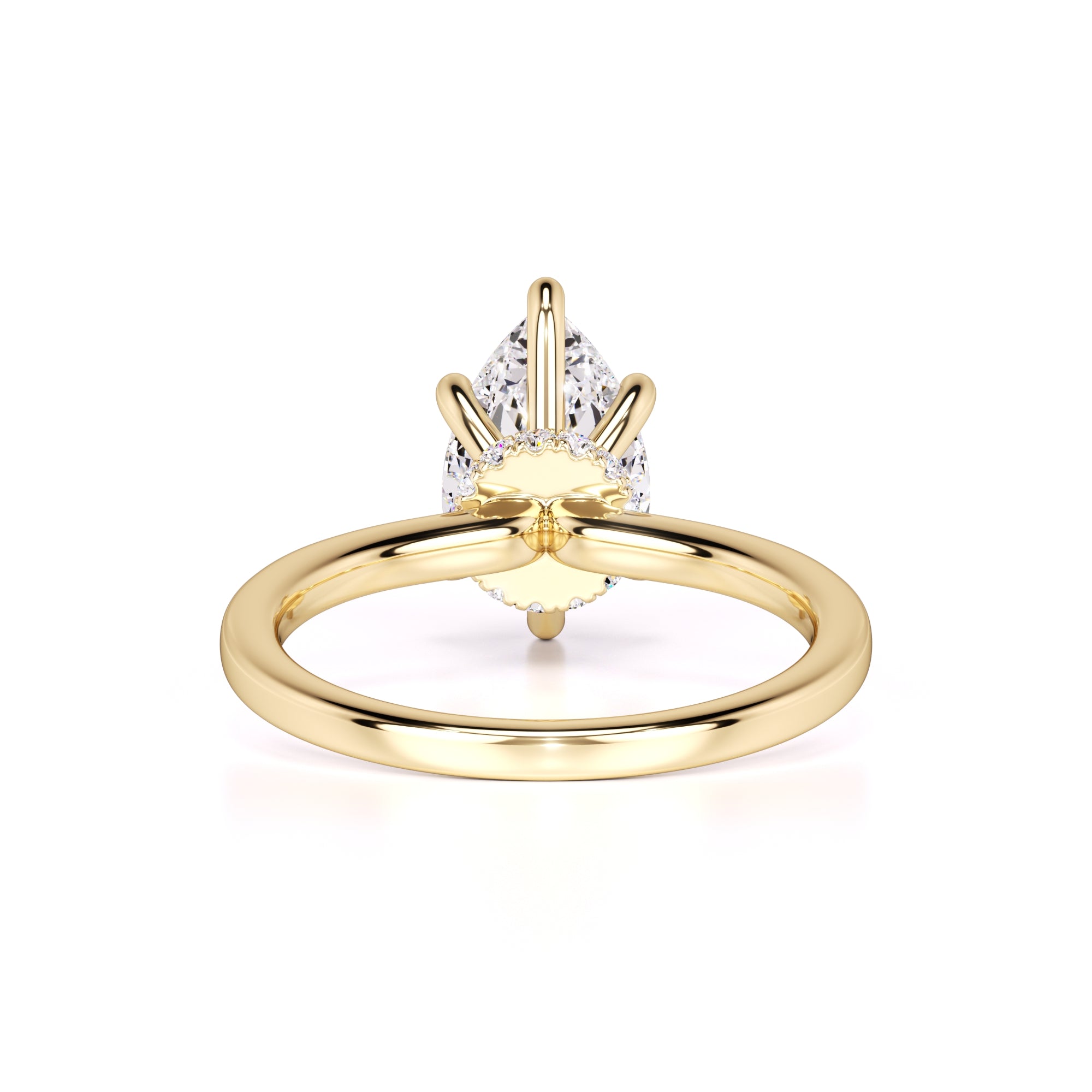 Ashley Moissanite & Lab Grown Diamond Ring | Yellow Gold | 3