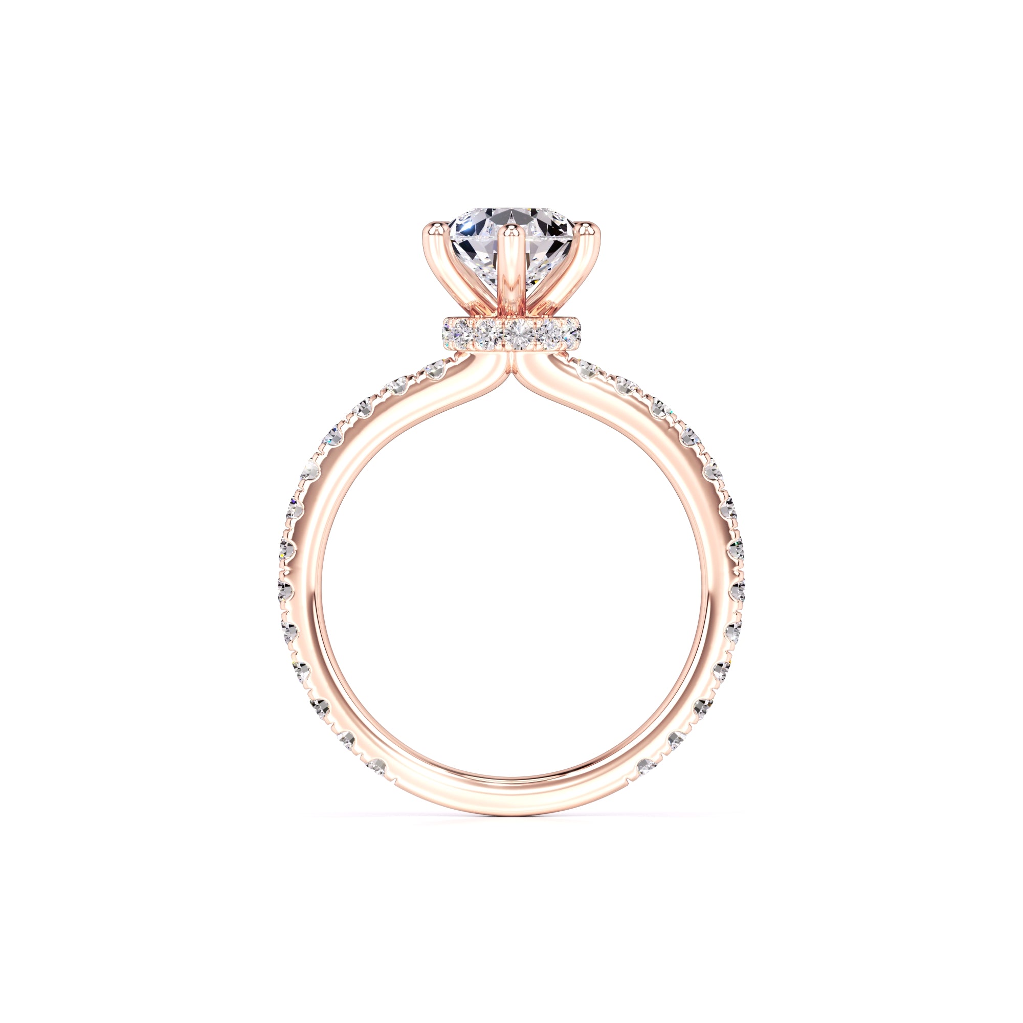 Caroline Moissanite & Lab Grown Diamond Ring | Rose Gold | 4