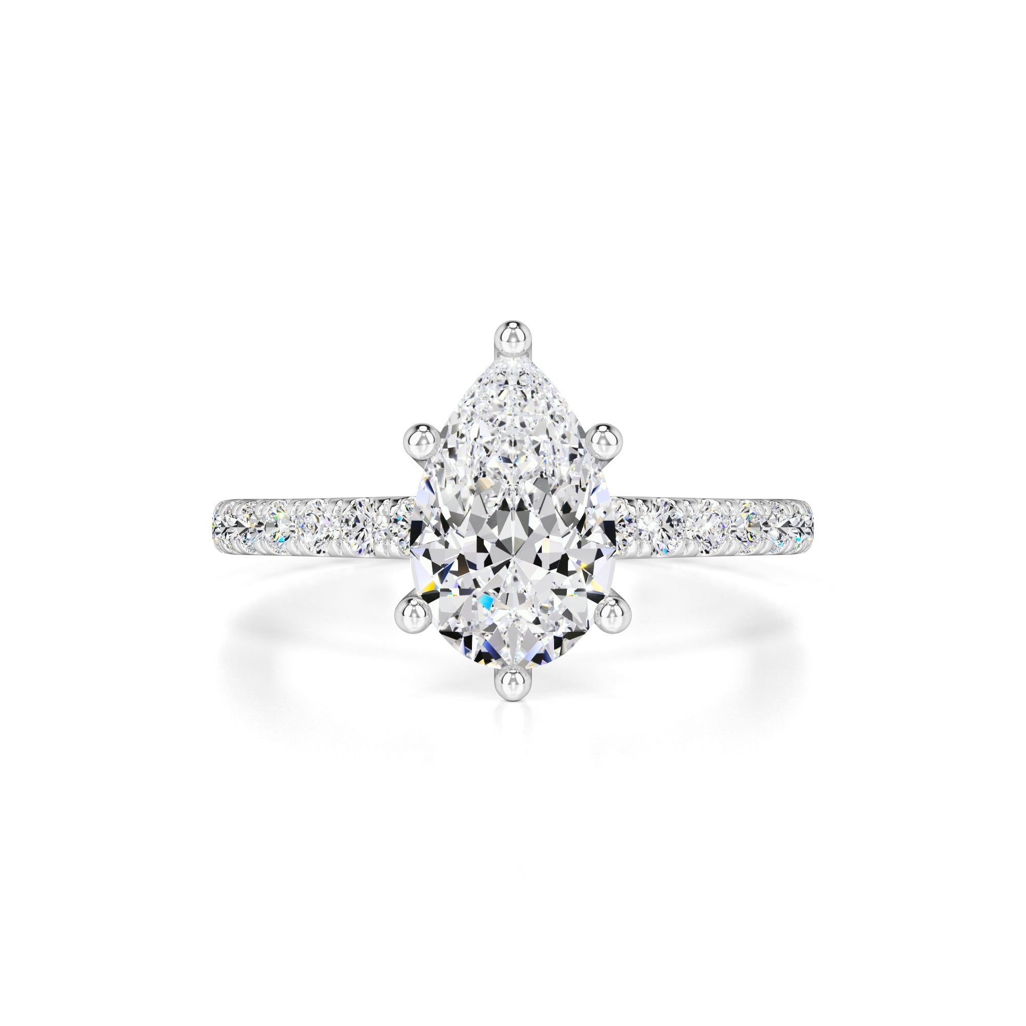 Caroline Moissanite & Lab Grown Diamond Ring | White Gold | 1