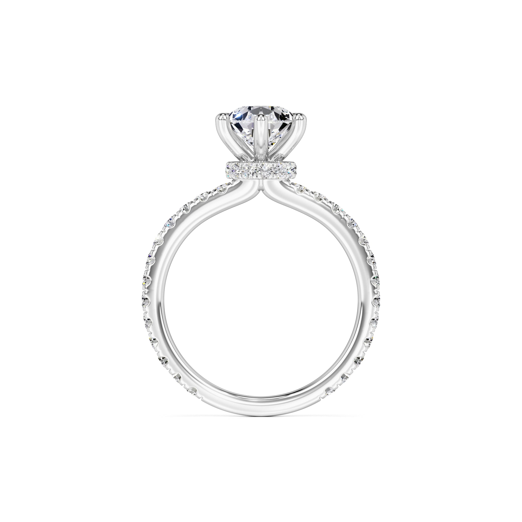 Caroline Moissanite & Lab Grown Diamond Ring | White Gold | 4