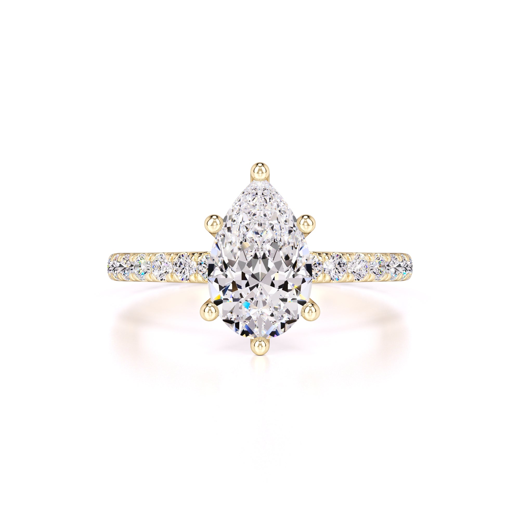 Caroline Moissanite & Lab Grown Diamond Ring | Yellow Gold | 1