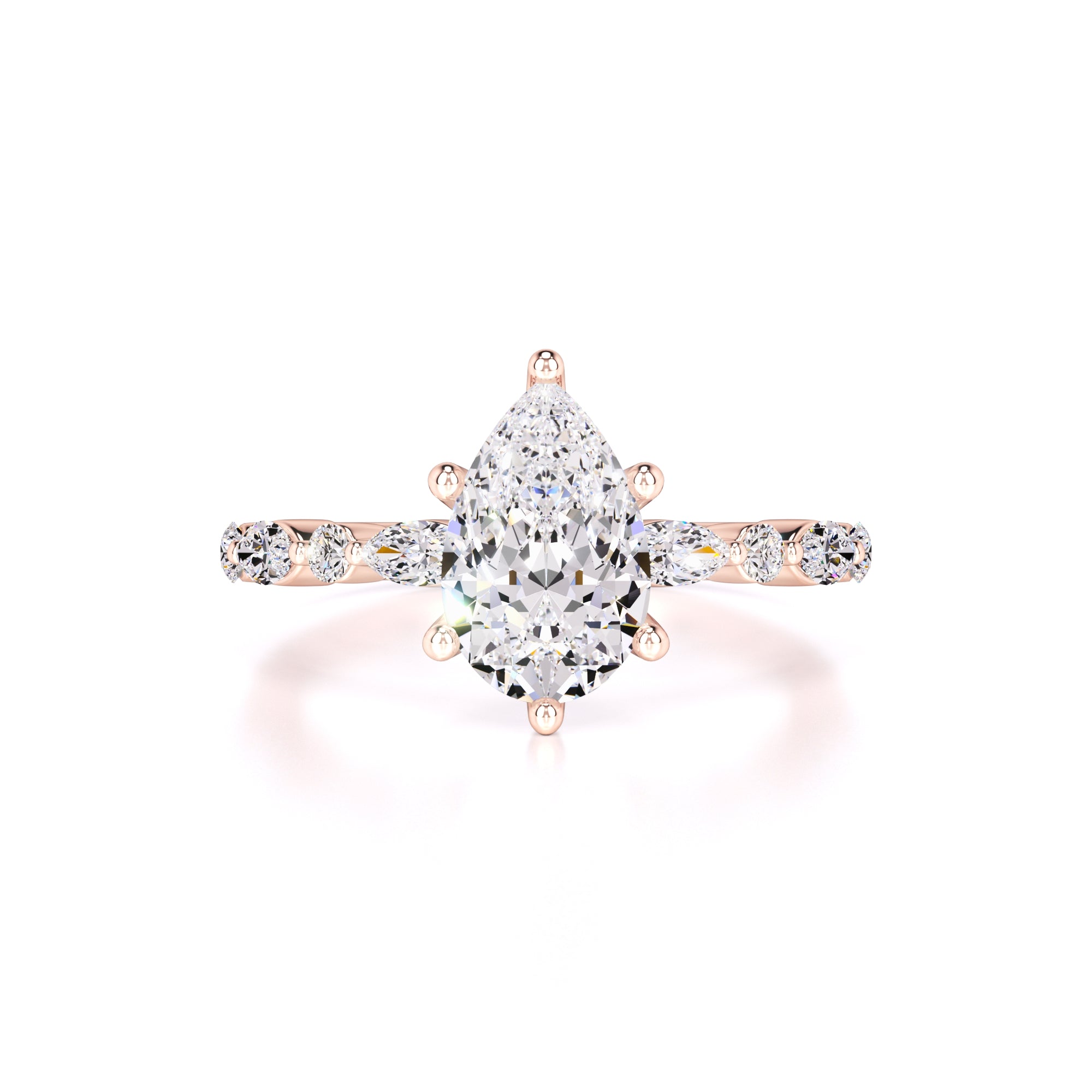 Cassidy Moissanite & Lab Grown Diamond Ring | Rose Gold | 1