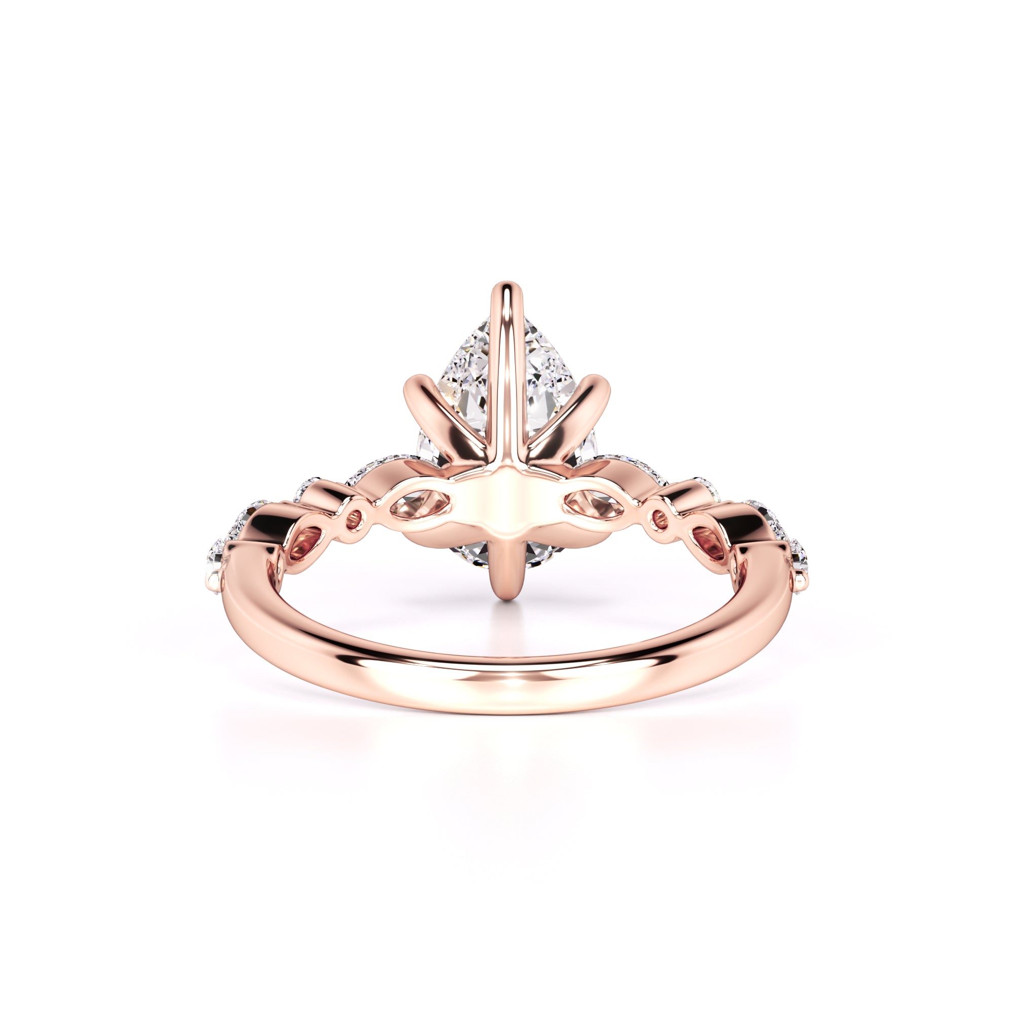 Cassidy Moissanite & Lab Grown Diamond Ring | Rose Gold | 3